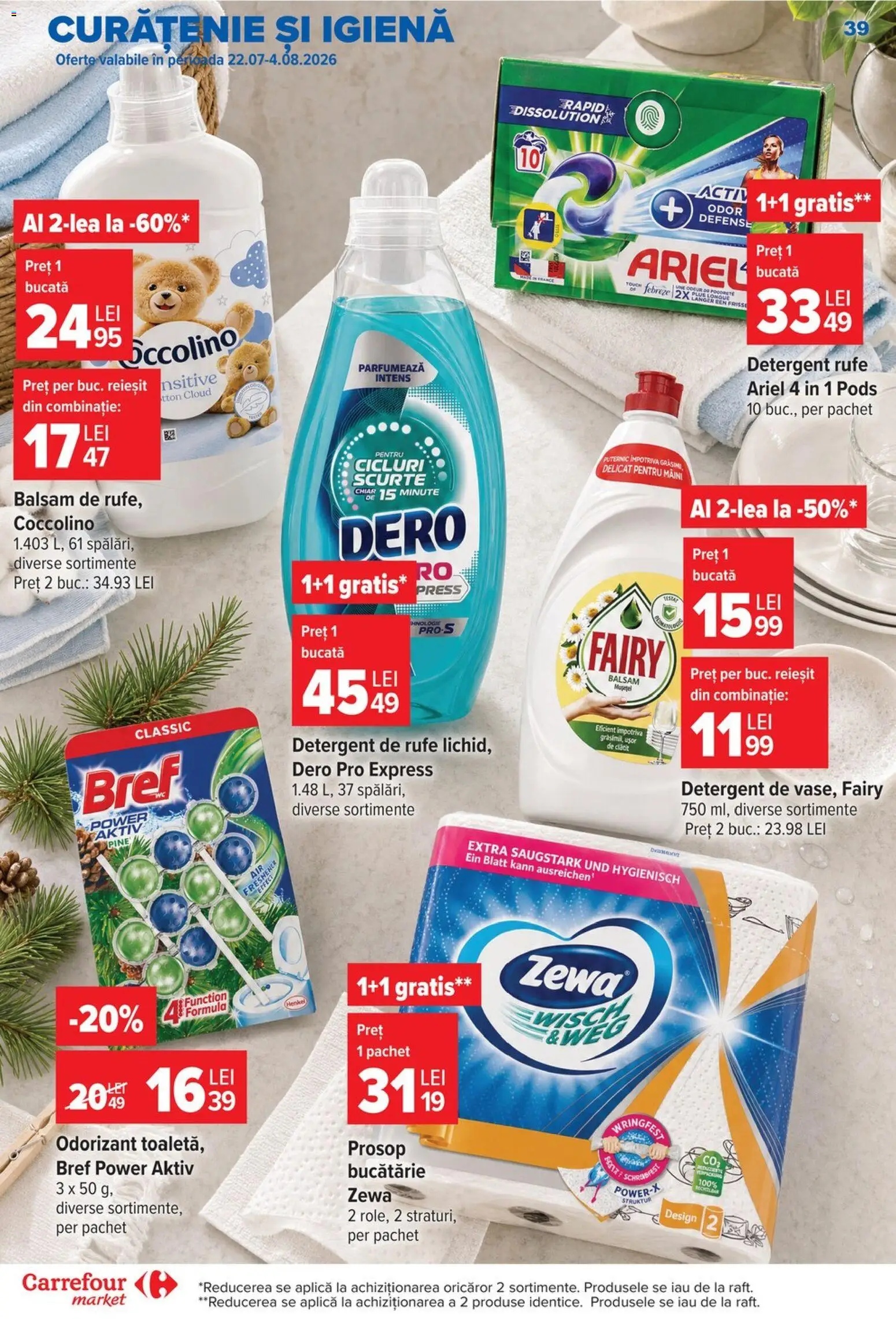Catalog Carrefour 22 - 27 Iulie 2026 | Pagina 39 | Produse: Bucătărie, Balsam, Detergent