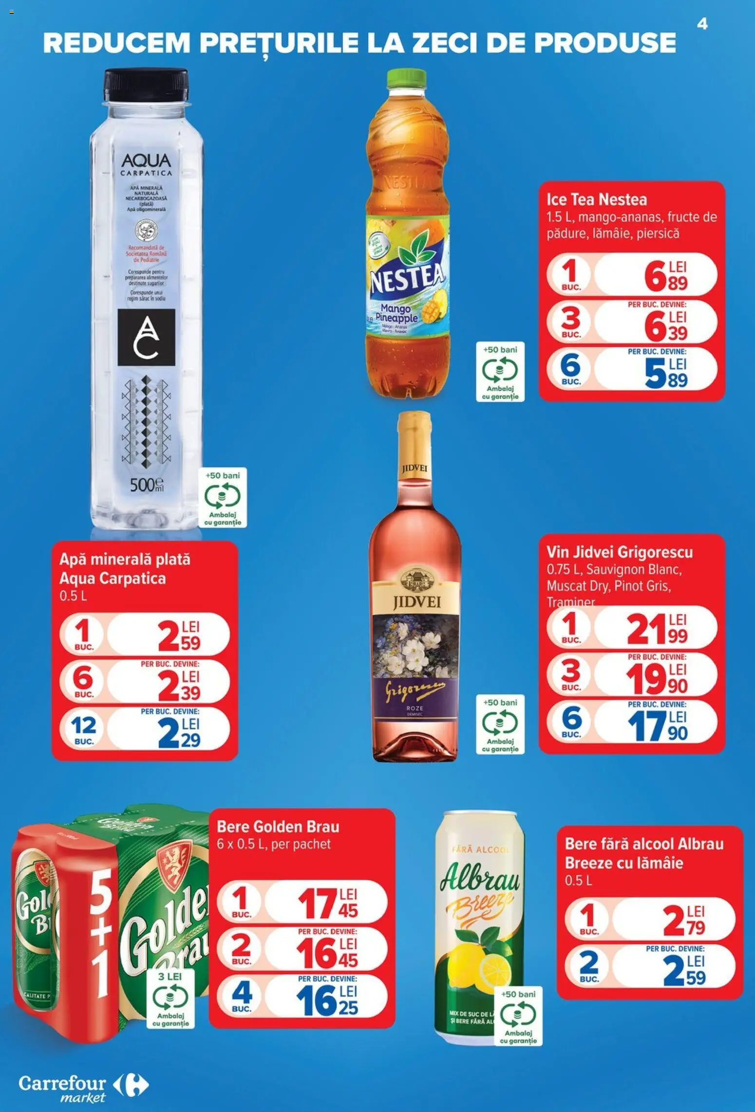 Catalog Carrefour 22 - 27 Iulie 2026 | Pagina 4 | Produse: Piersică, Yazı tahtası kalemi, Apă, Mango