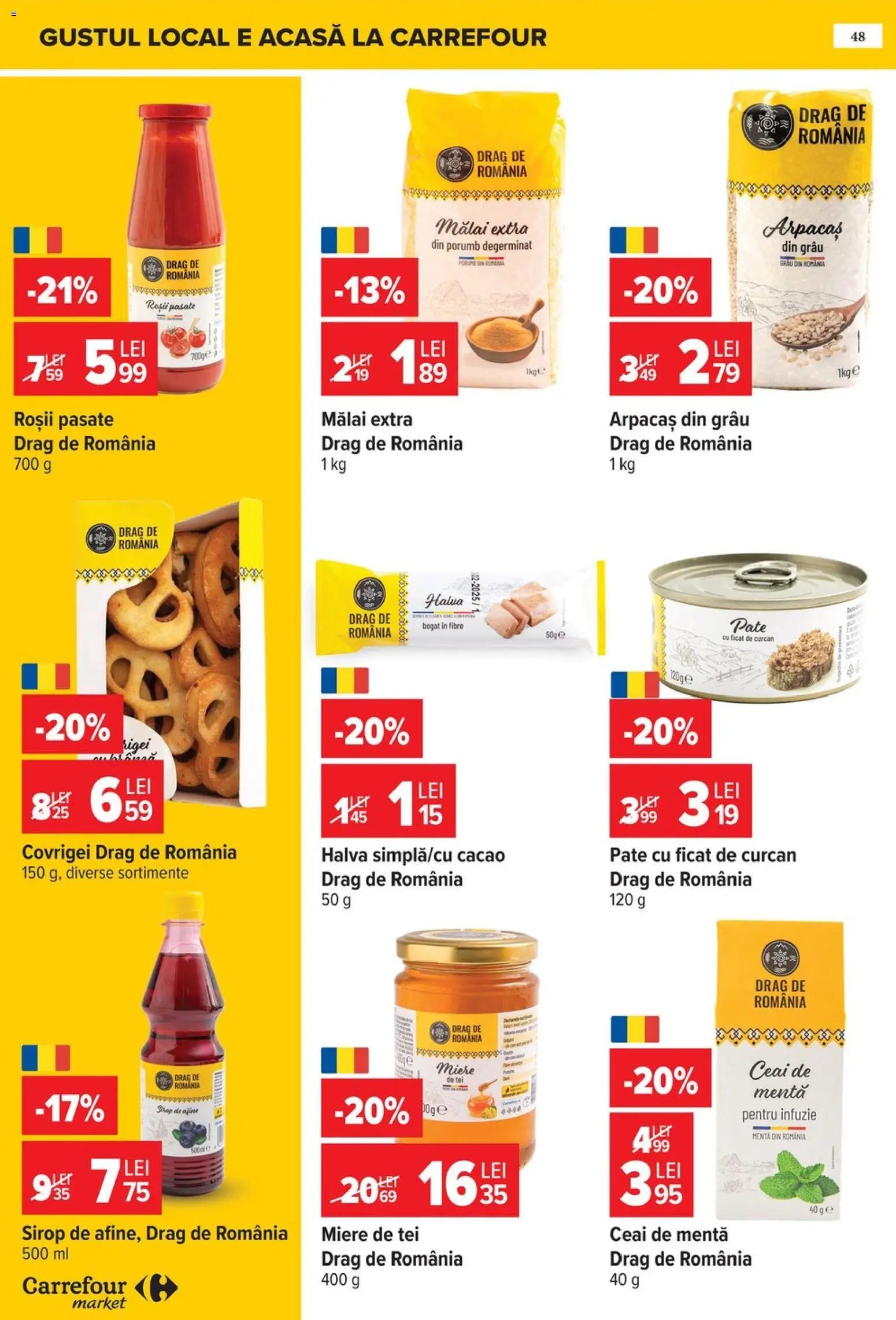 Catalog Carrefour 22 - 27 Iulie 2026 | Pagina 48 | Produse: Afine, Pate, Roșii, Ceai