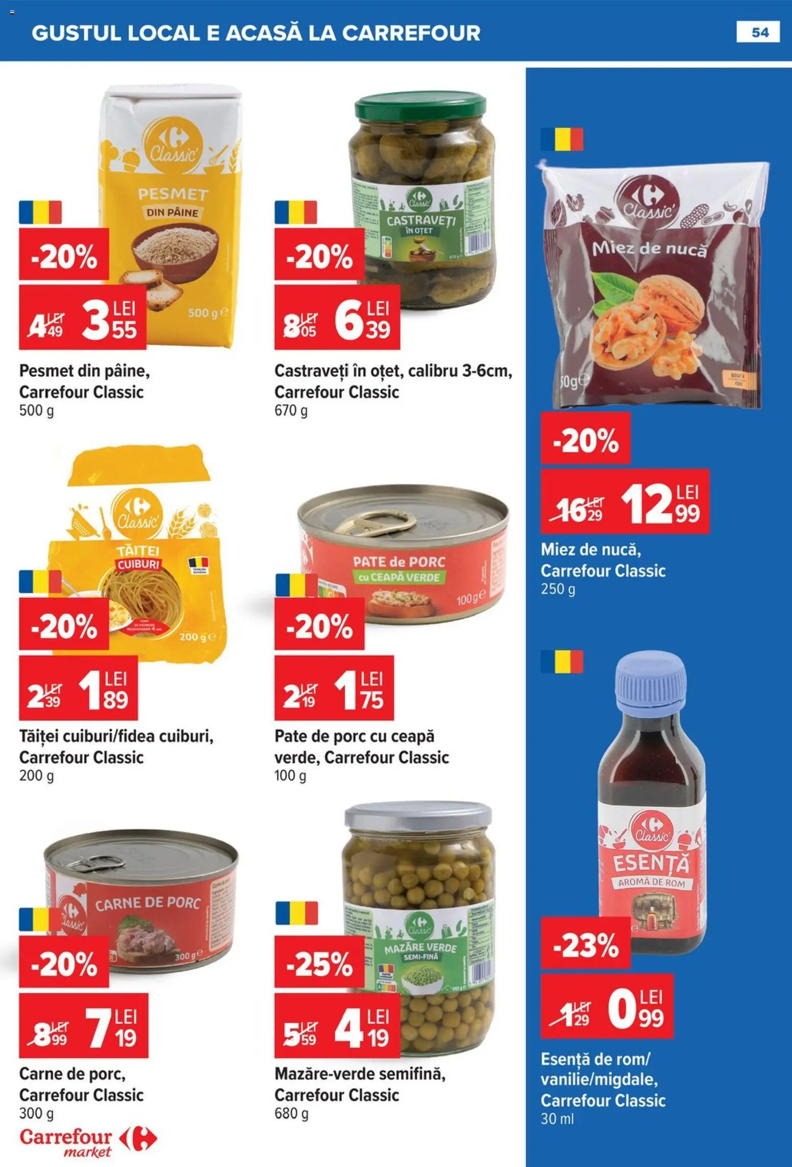Catalog Carrefour 22 - 27 Iulie 2026 | Pagina 54 | Produse: Pate, Oțet, Carne De Porc, Rom