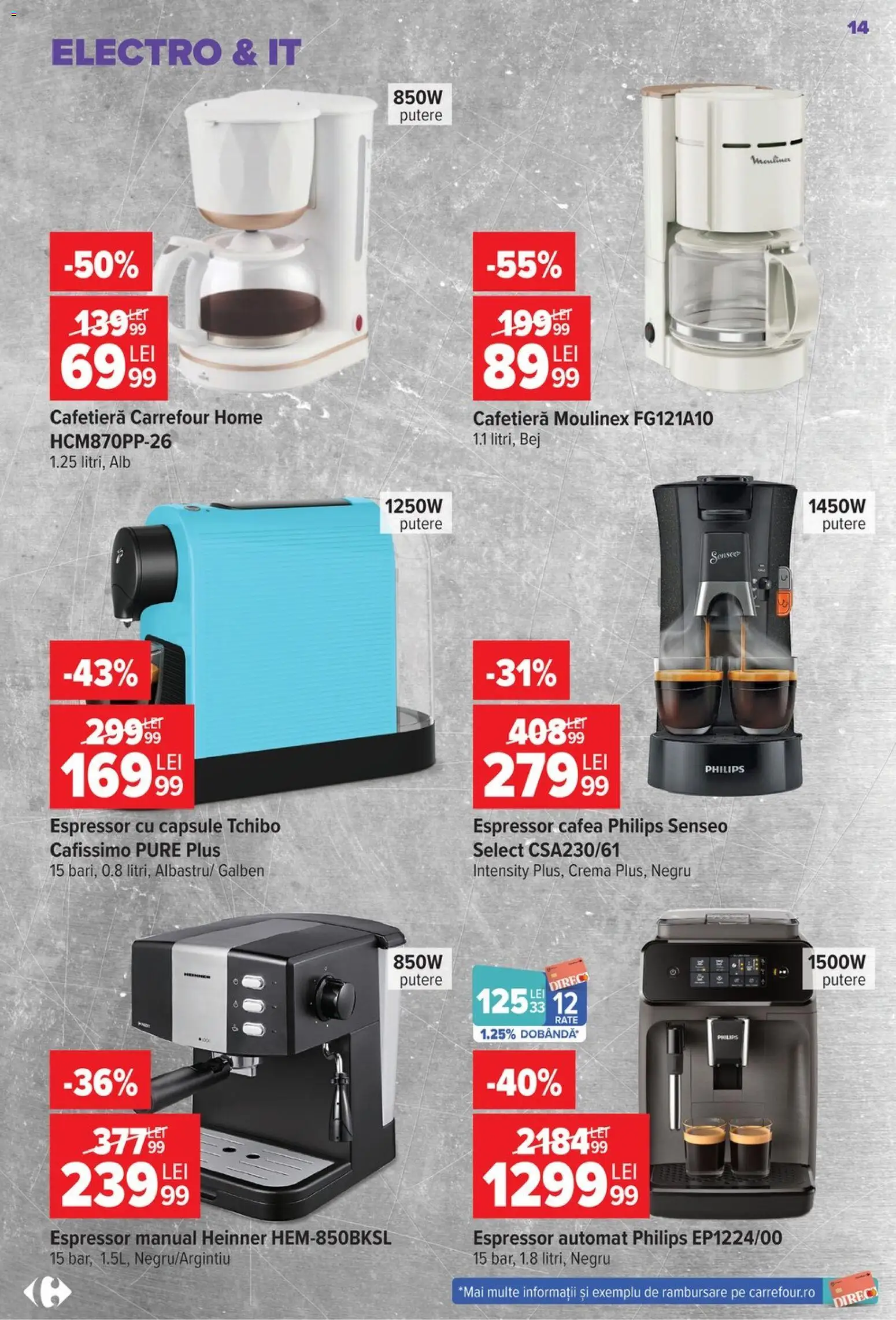 Catalog Carrefour 22 Iulie - 3 August 2026 | Pagina 14 | Produse: Espressor, Enginar, Cremă, Cafea