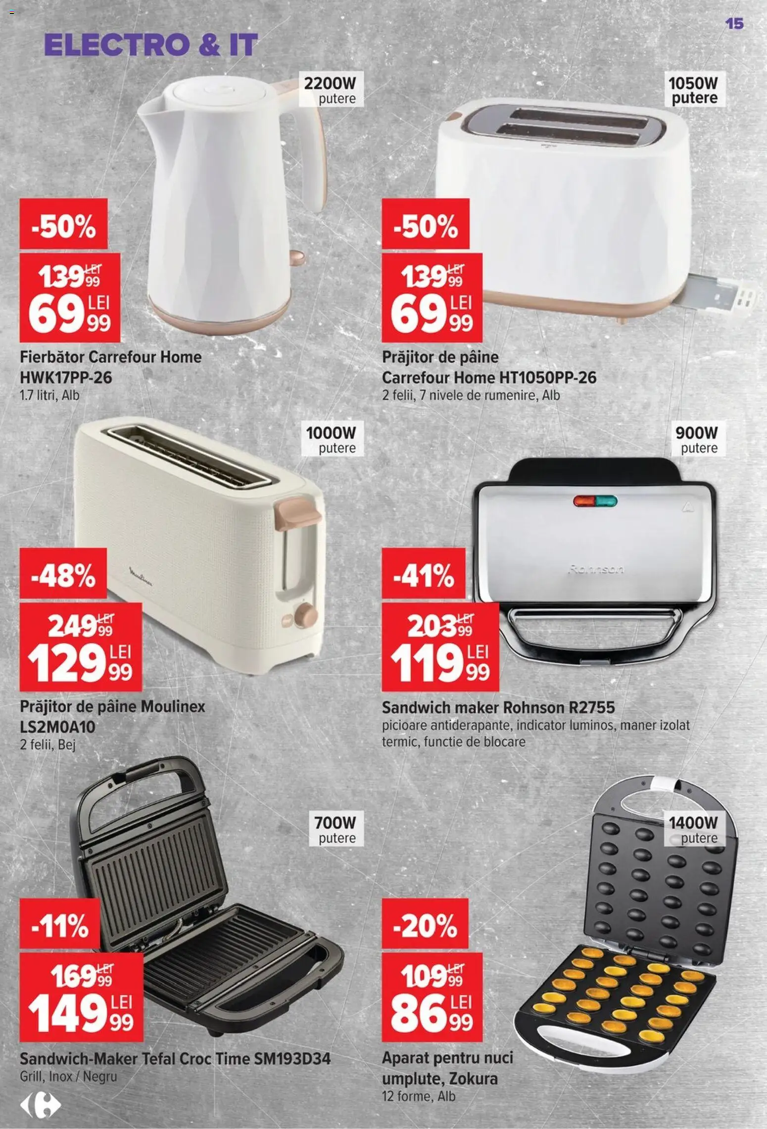 Catalog Carrefour 22 Iulie - 3 August 2026 | Pagina 15 | Produse: Sandwichmaker, Mâner, Pâine, Nuci