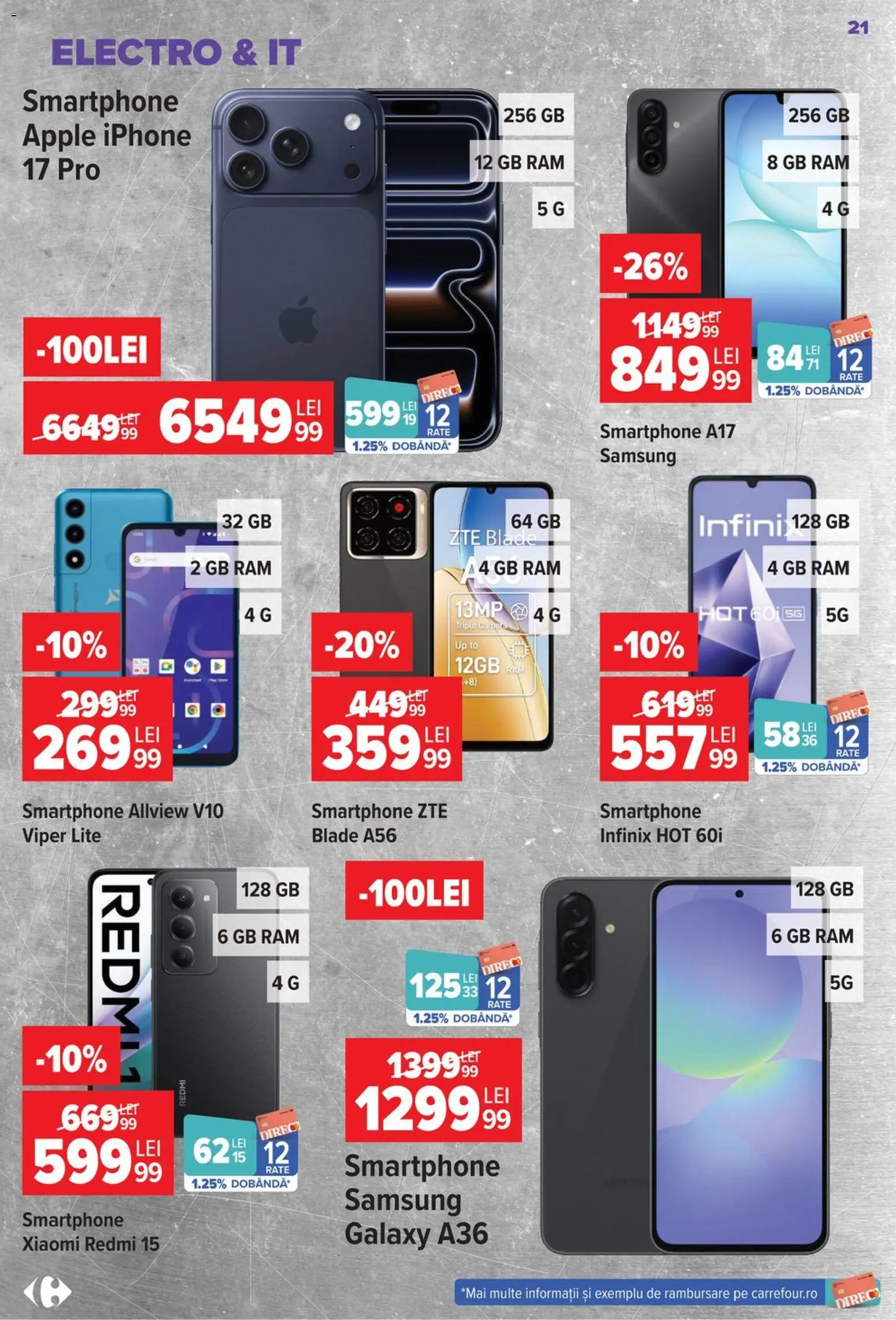 Catalog Carrefour 22 Iulie - 3 August 2026 | Pagina 21 | Produse: Smartphone, Apple