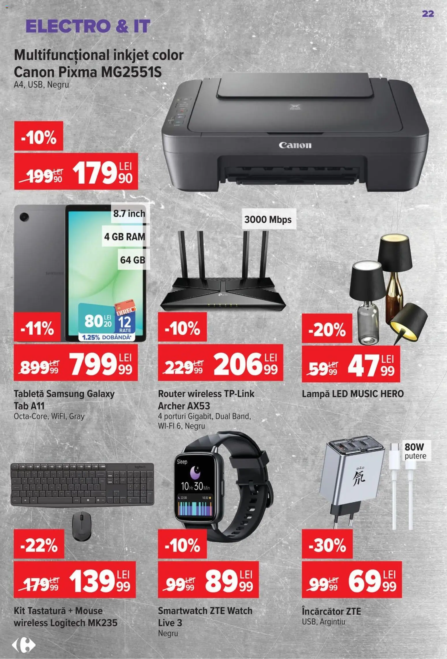 Catalog Carrefour 22 Iulie - 3 August 2026 | Pagina 22 | Produse: Router, Mouse, Smartwatch, Babak