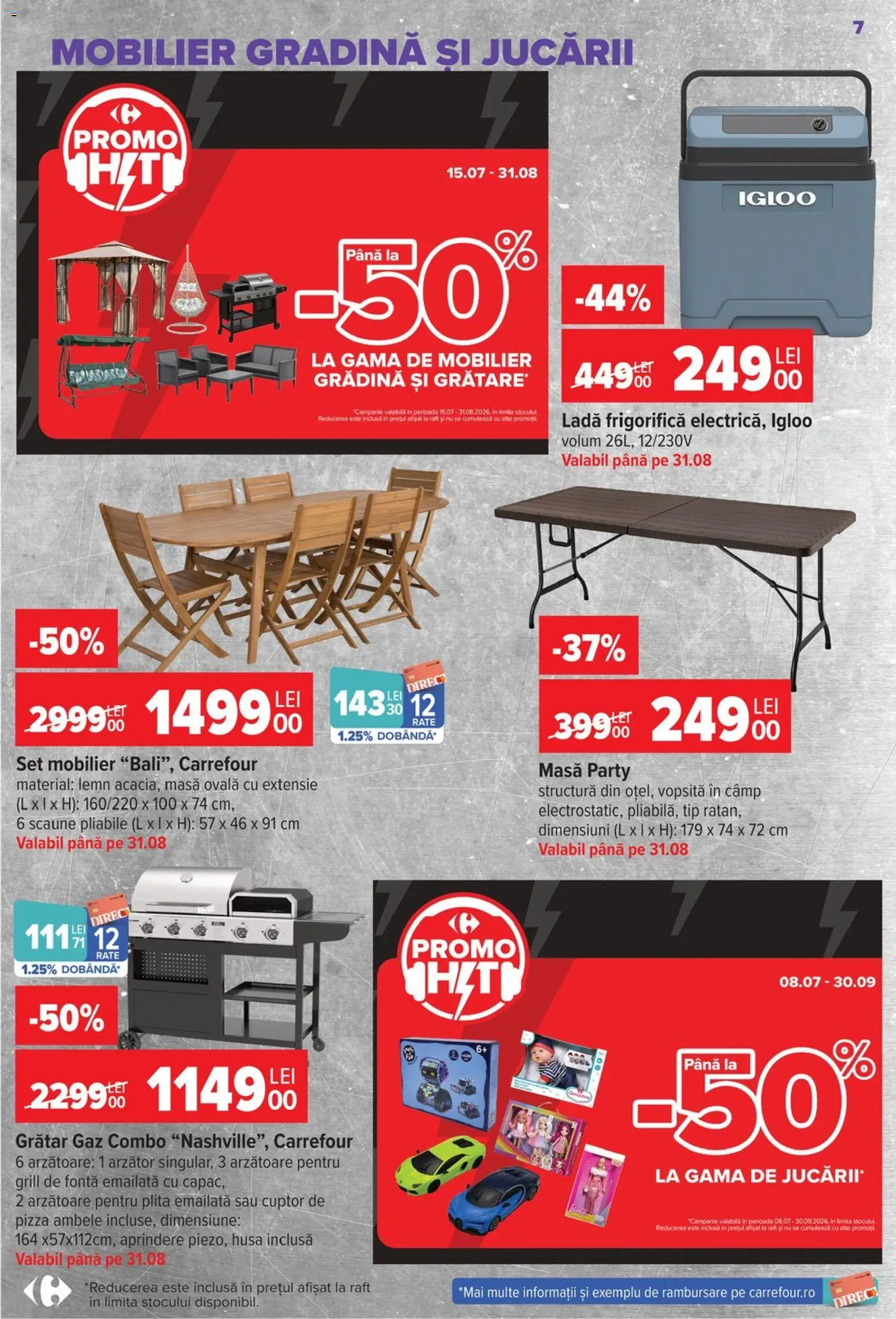 Catalog Carrefour 22 Iulie - 3 August 2026 | Pagina 7 | Produse: Plită, Grill, Grătar, Masă