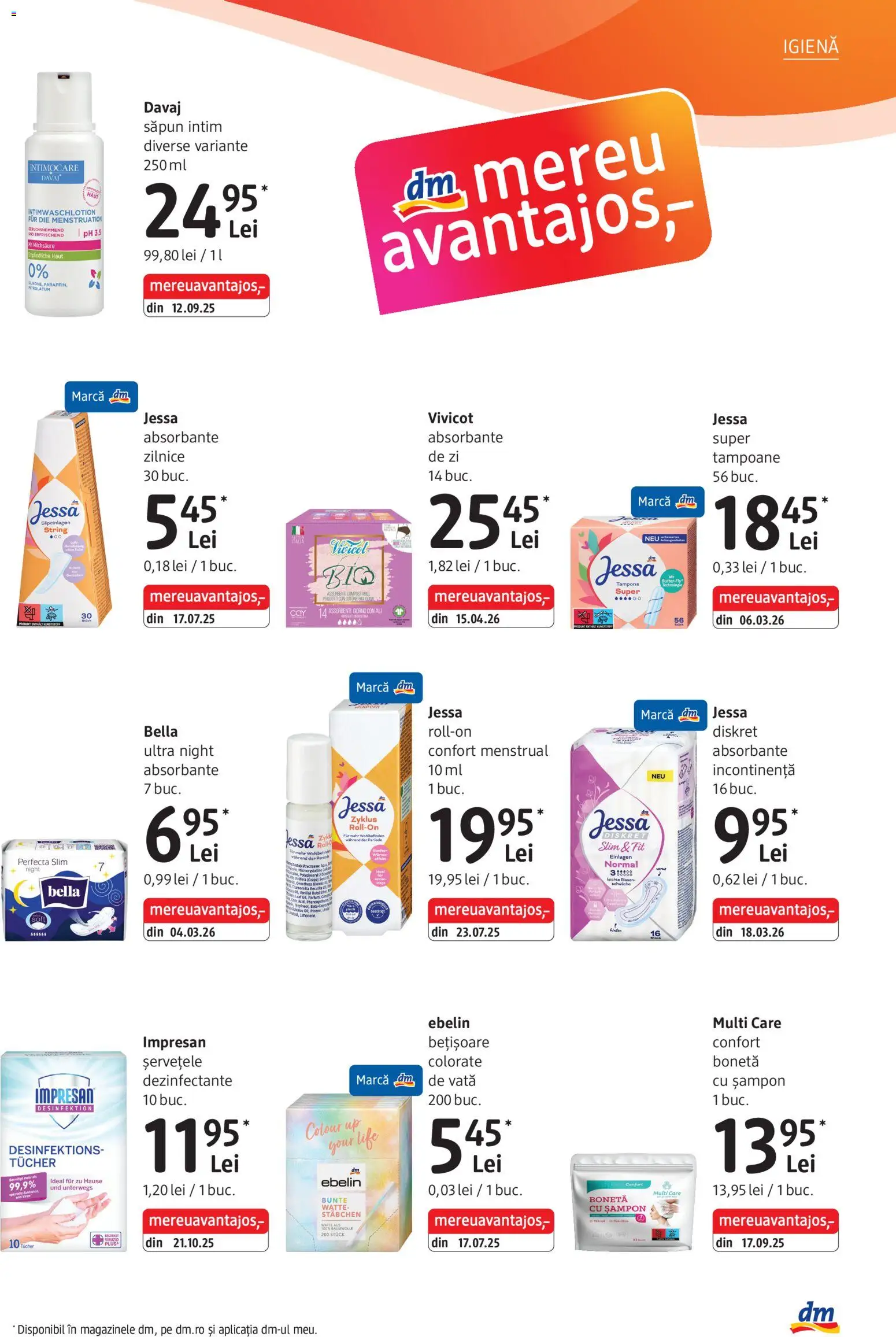 Catalog DM Drogerie Markt 23 Iulie - 24 August 2026 | Pagina 15 | Produse: Șampon, Săpun, Absorbante, Tampoane