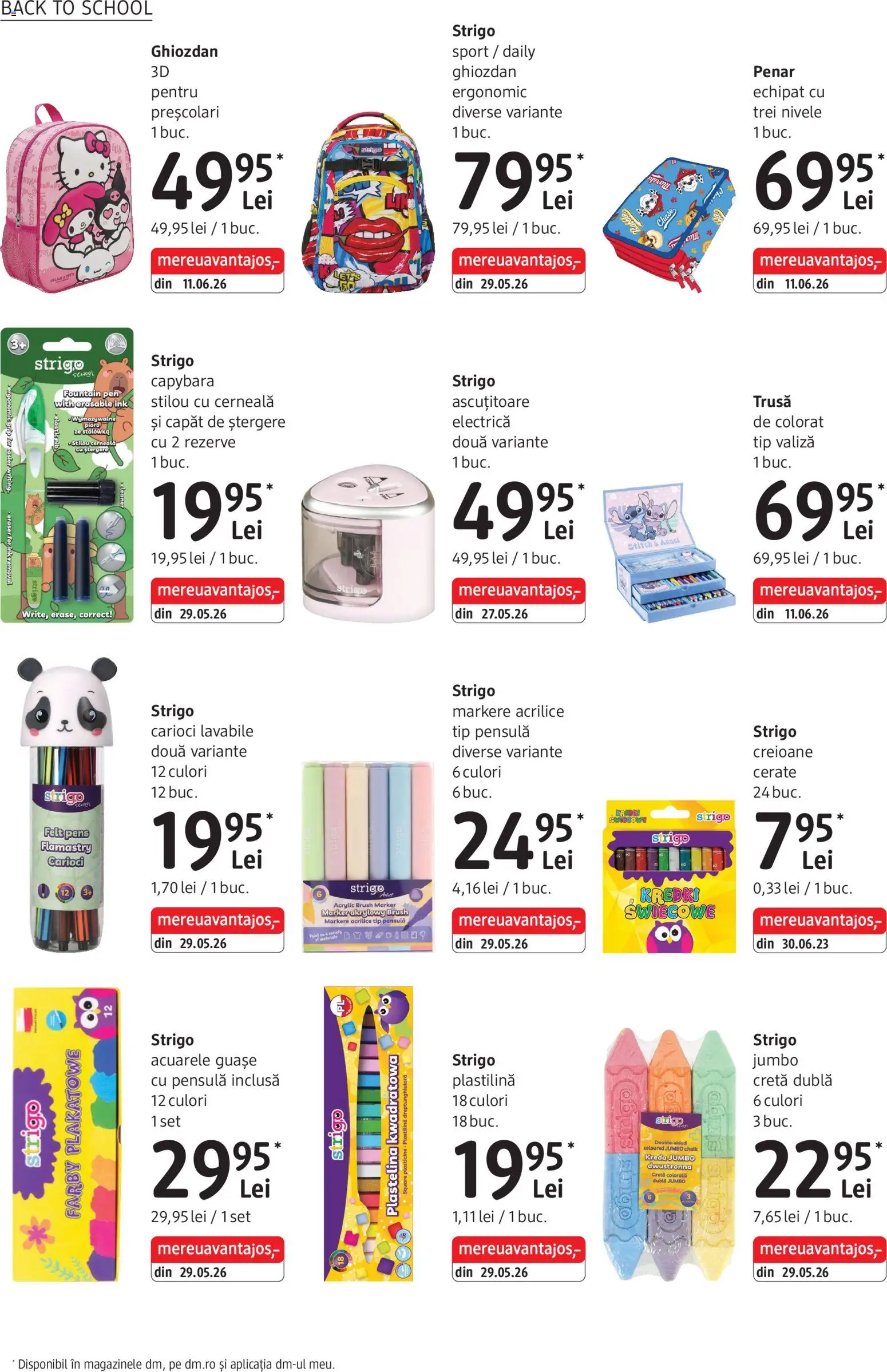 Catalog DM Drogerie Markt 23 Iulie - 24 August 2026 | Pagina 20 | Produse: Valiză, Ascuțitoare, Ghiozdan