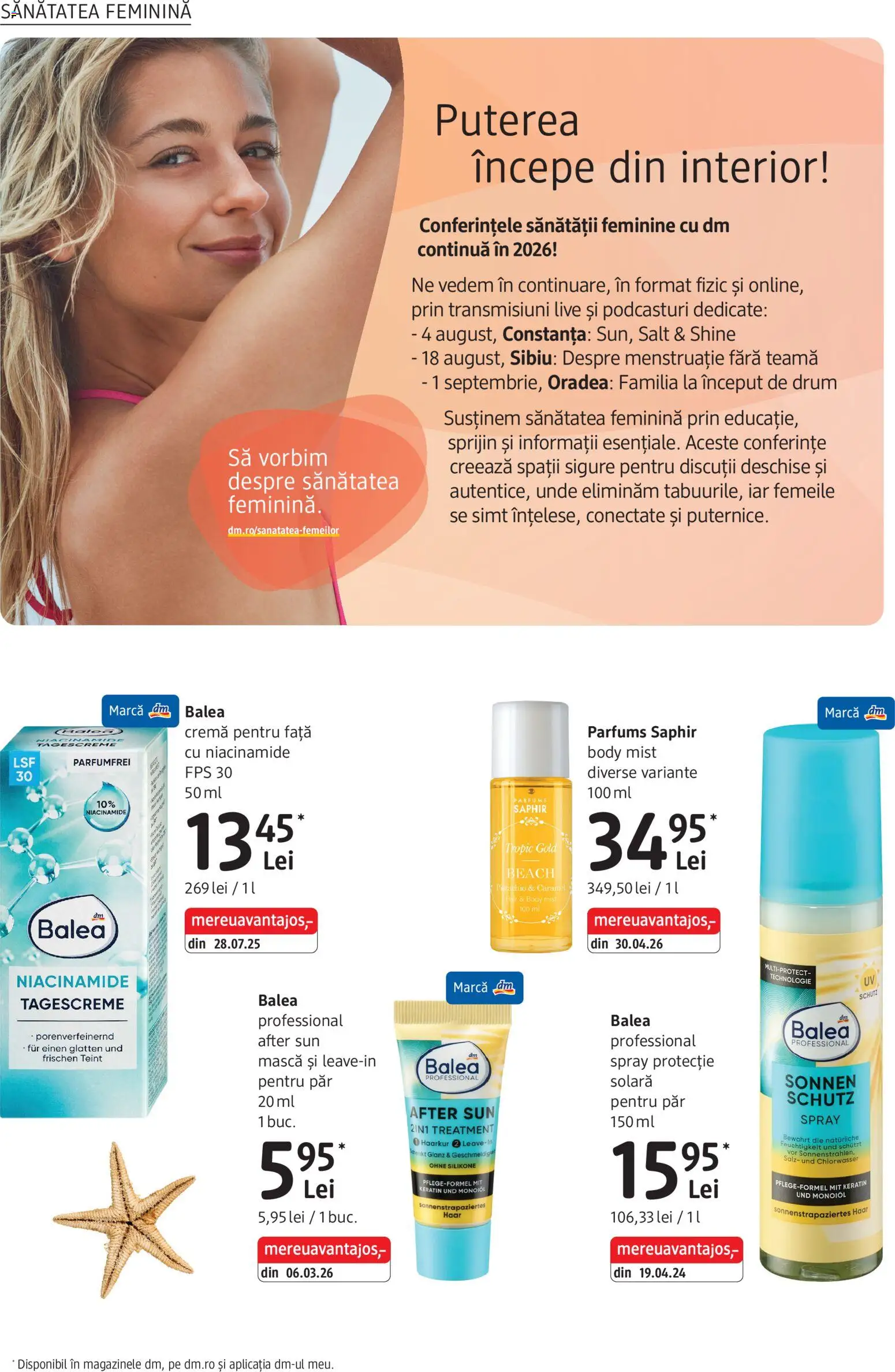 Catalog DM Drogerie Markt 23 Iulie - 24 August 2026 | Pagina 6 | Produse: Body, Cremă, Cremă pentru față