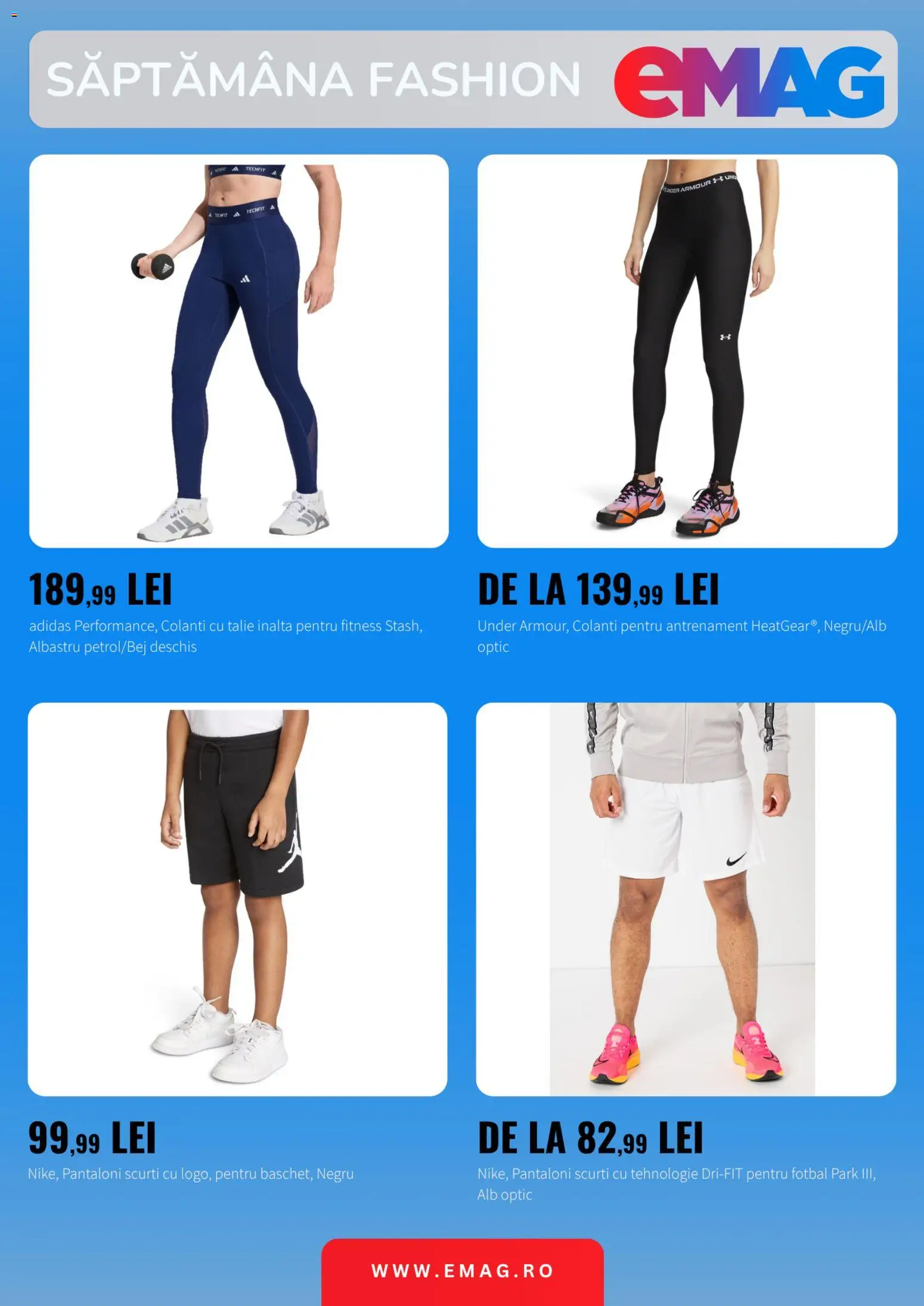 Catalog eMag 20 - 25 Iulie 2026 | Pagina 2 | Produse: Pantaloni, Pantaloni scurți, Colanți
