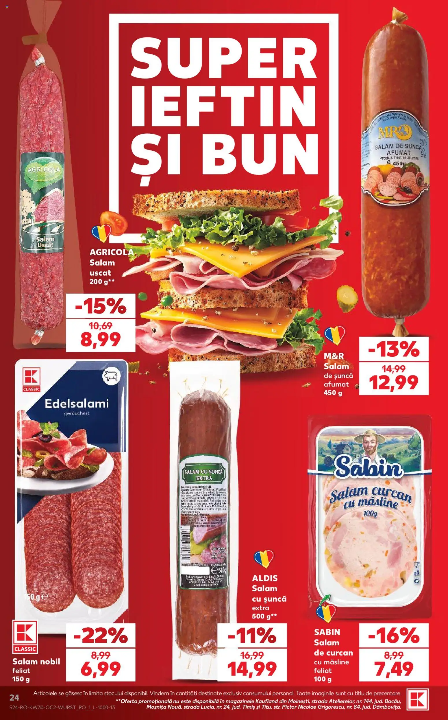Catalog Kaufland 22 - 27 Iulie 2026 | Pagina 24 | Produse: Măsline, Salam, Șuncă