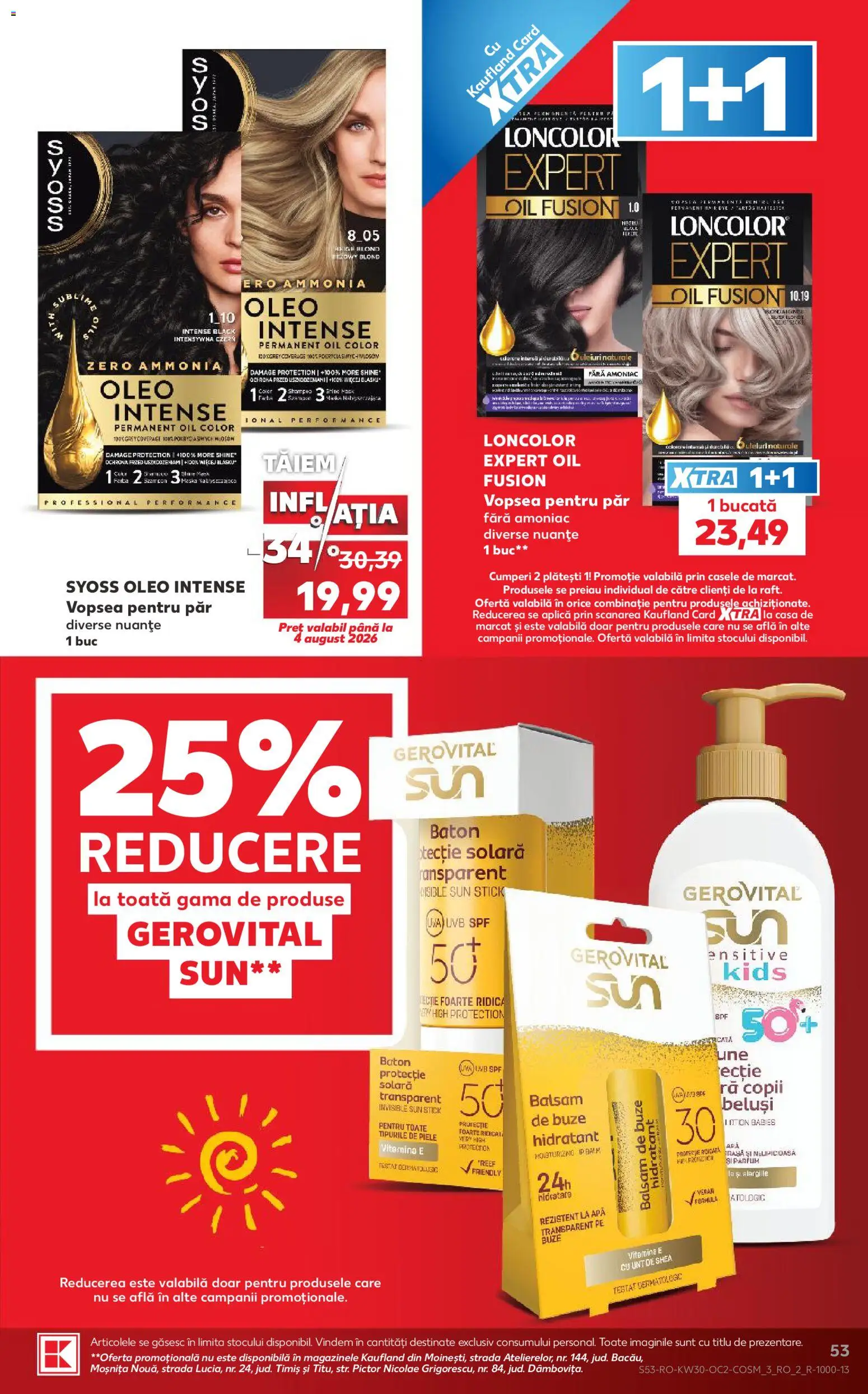 Catalog Kaufland 22 - 27 Iulie 2026 | Pagina 53 | Produse: Vopsea, Balsam, Unt, Apă