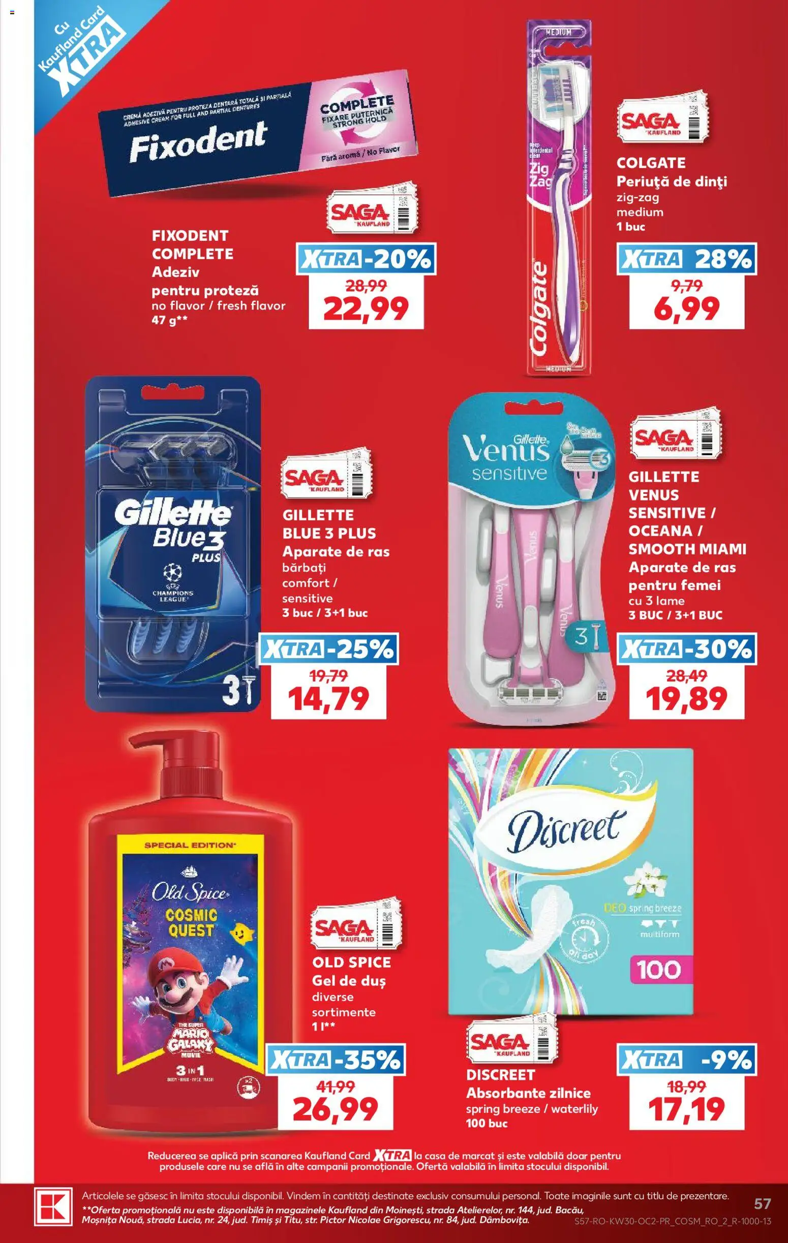Catalog Kaufland 22 - 27 Iulie 2026 | Pagina 57 | Produse: Duș, Gel de duș, Periuță de dinți, Adeziv