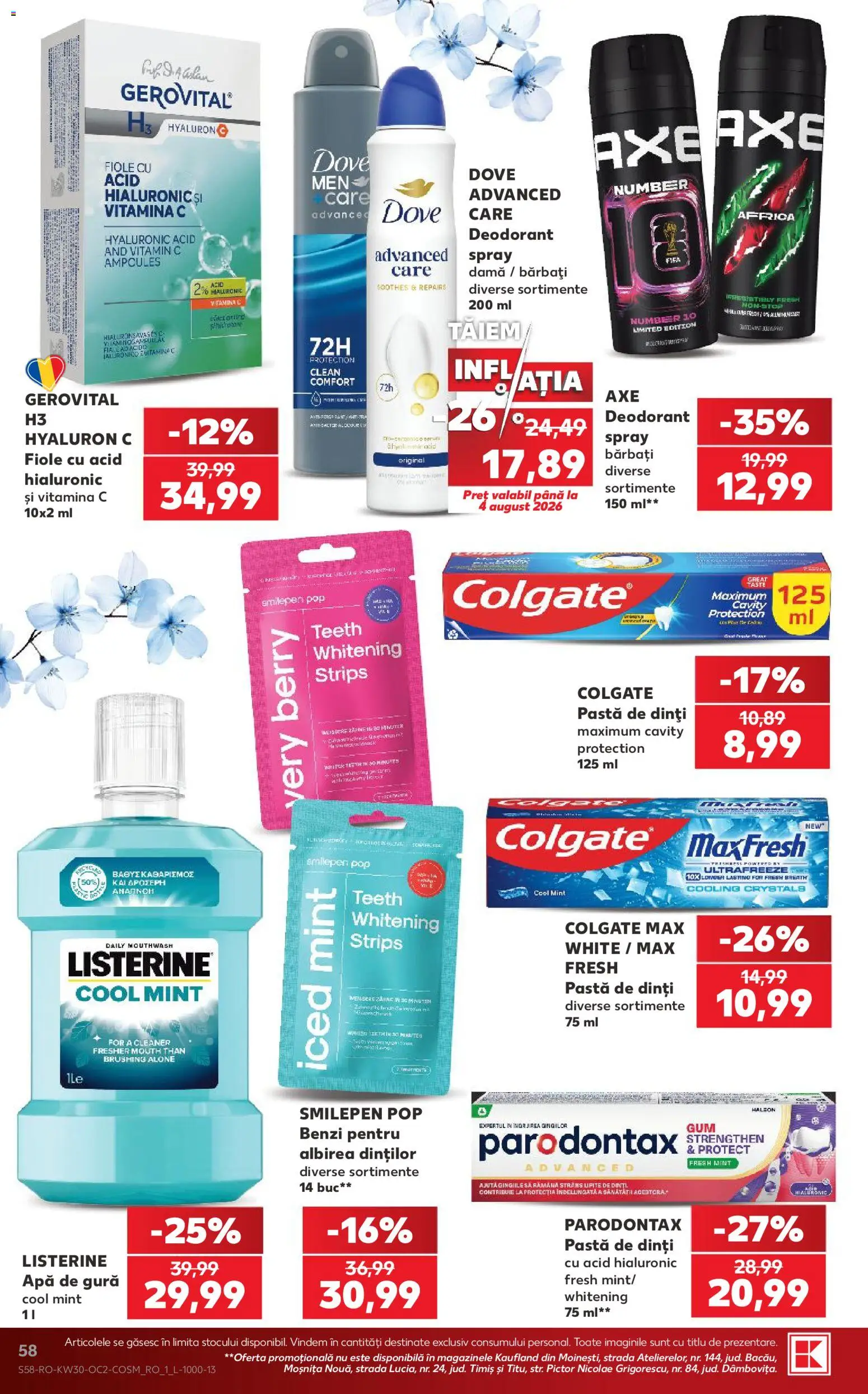 Catalog Kaufland 22 - 27 Iulie 2026 | Pagina 58 | Produse: Pomelo, Deodorant, Apă de gură, Apă
