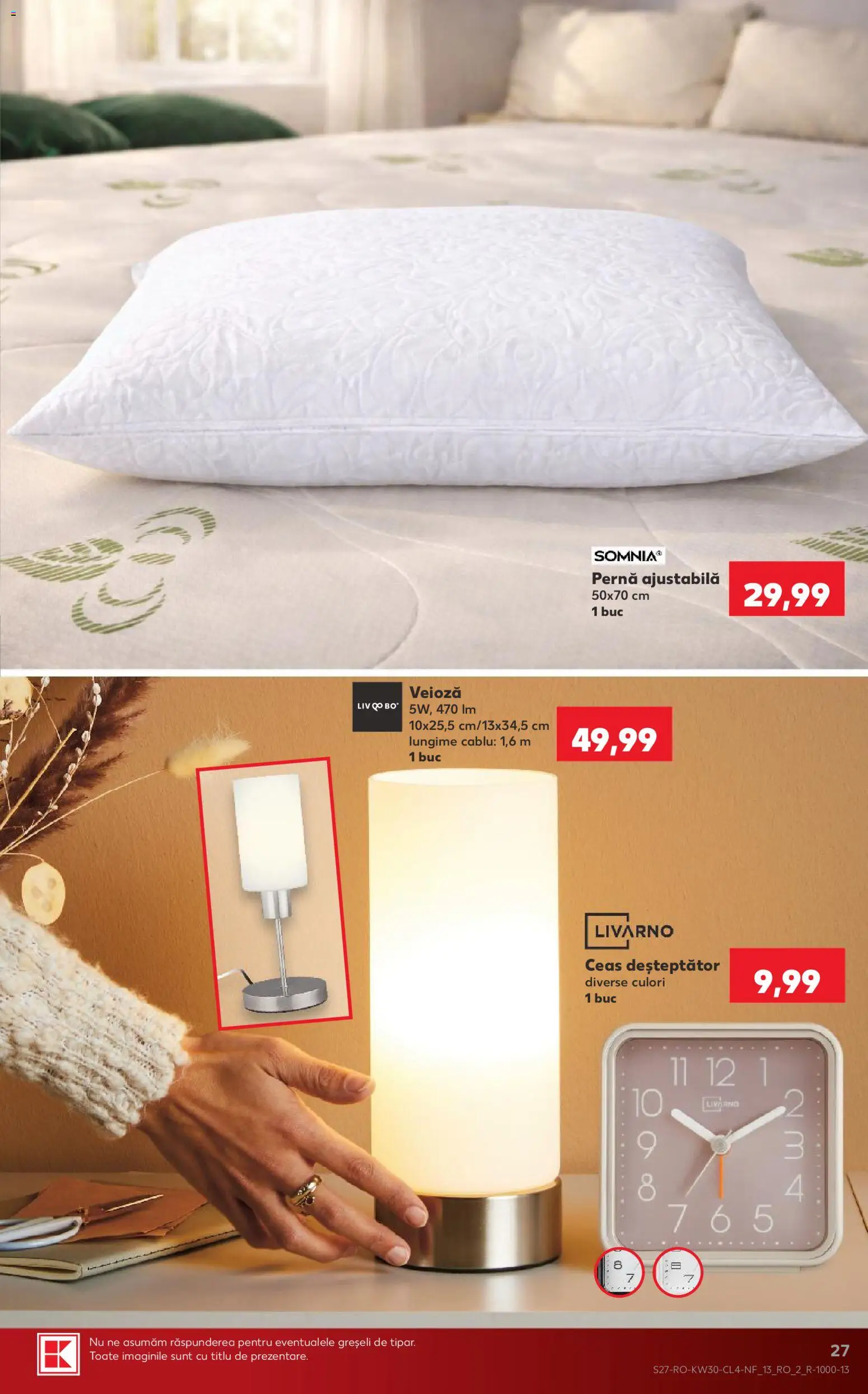 Catalog Kaufland 22 - 27 Iulie 2026 | Pagina 27 | Produse: Ceas, Cablu, Pernă, Veioză