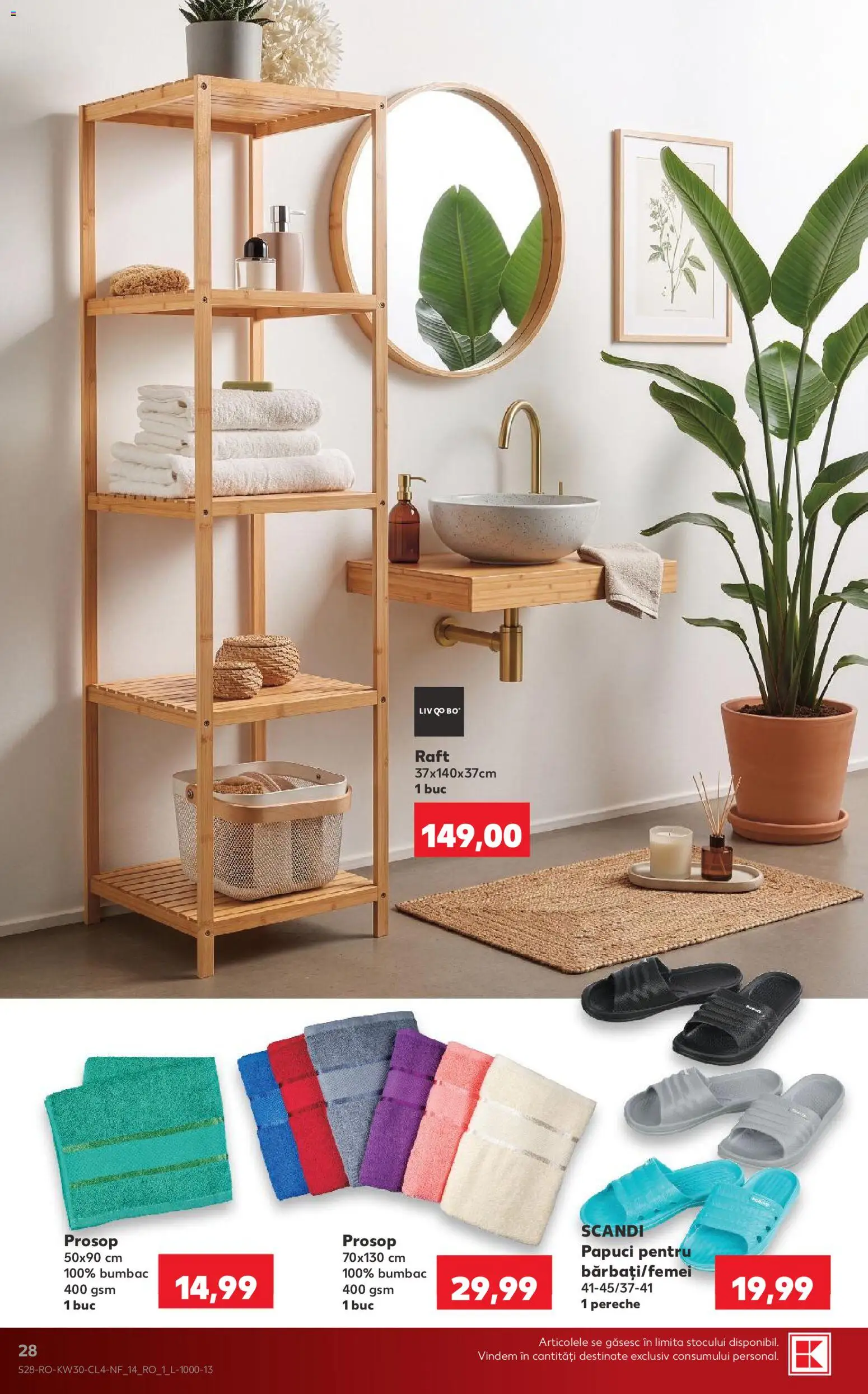 Catalog Kaufland 22 - 27 Iulie 2026 | Pagina 28 | Produse: Raft, Papuci