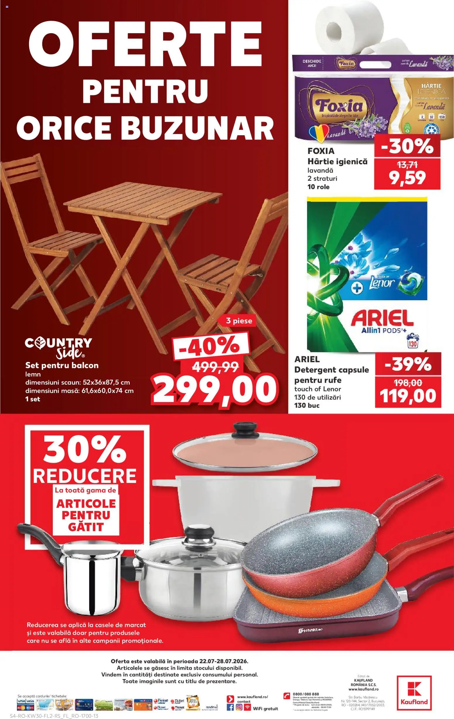 Catalog Kaufland 22 - 27 Iulie 2026 | Pagina 4 | Produse: Masă, Scaun, Role, Detergent