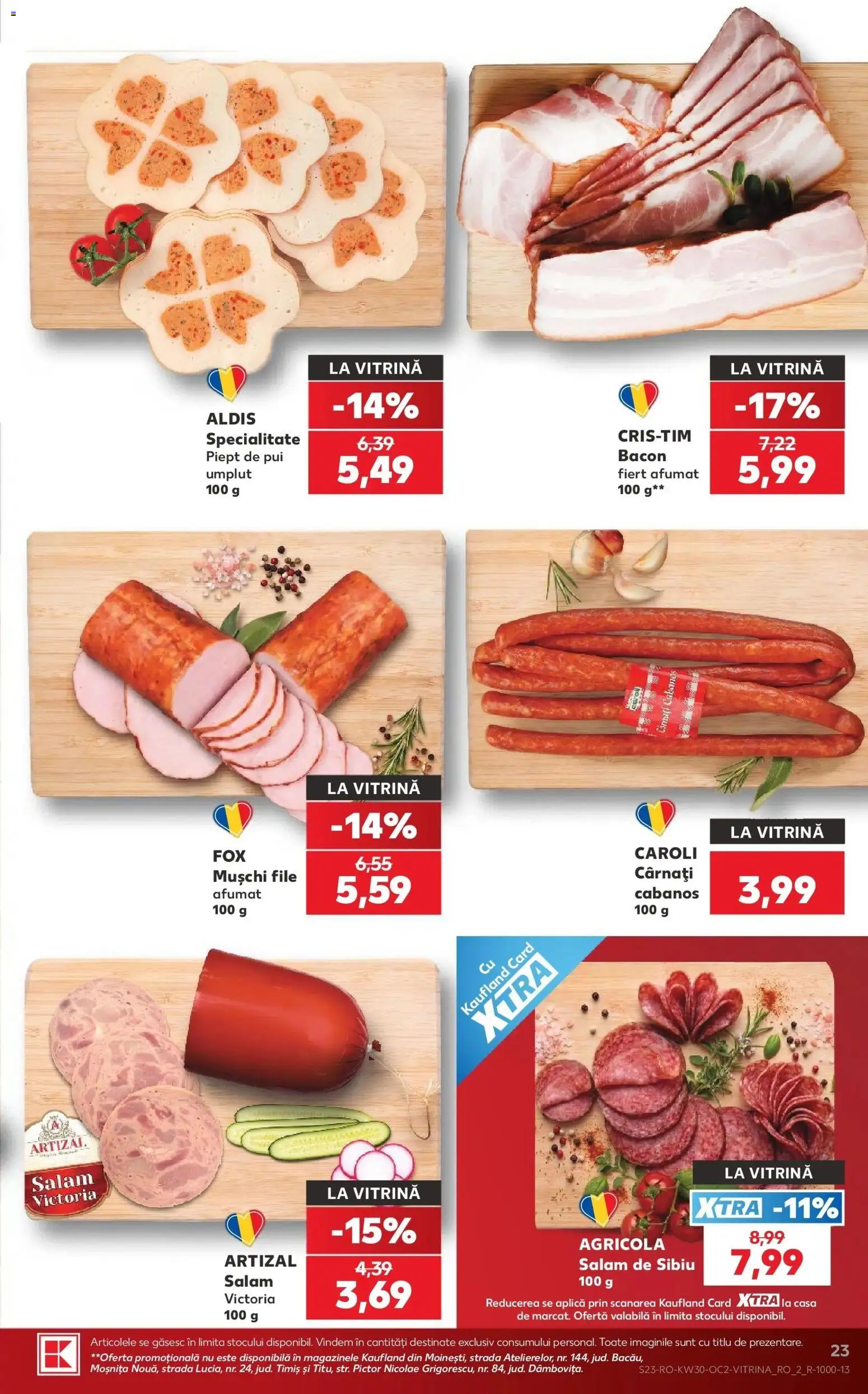Catalog Kaufland 22 - 27 Iulie 2026 | Pagina 23 | Produse: Hacıyatmaz Kedi Oyuncağı, Vitrină, Bacon, Salam