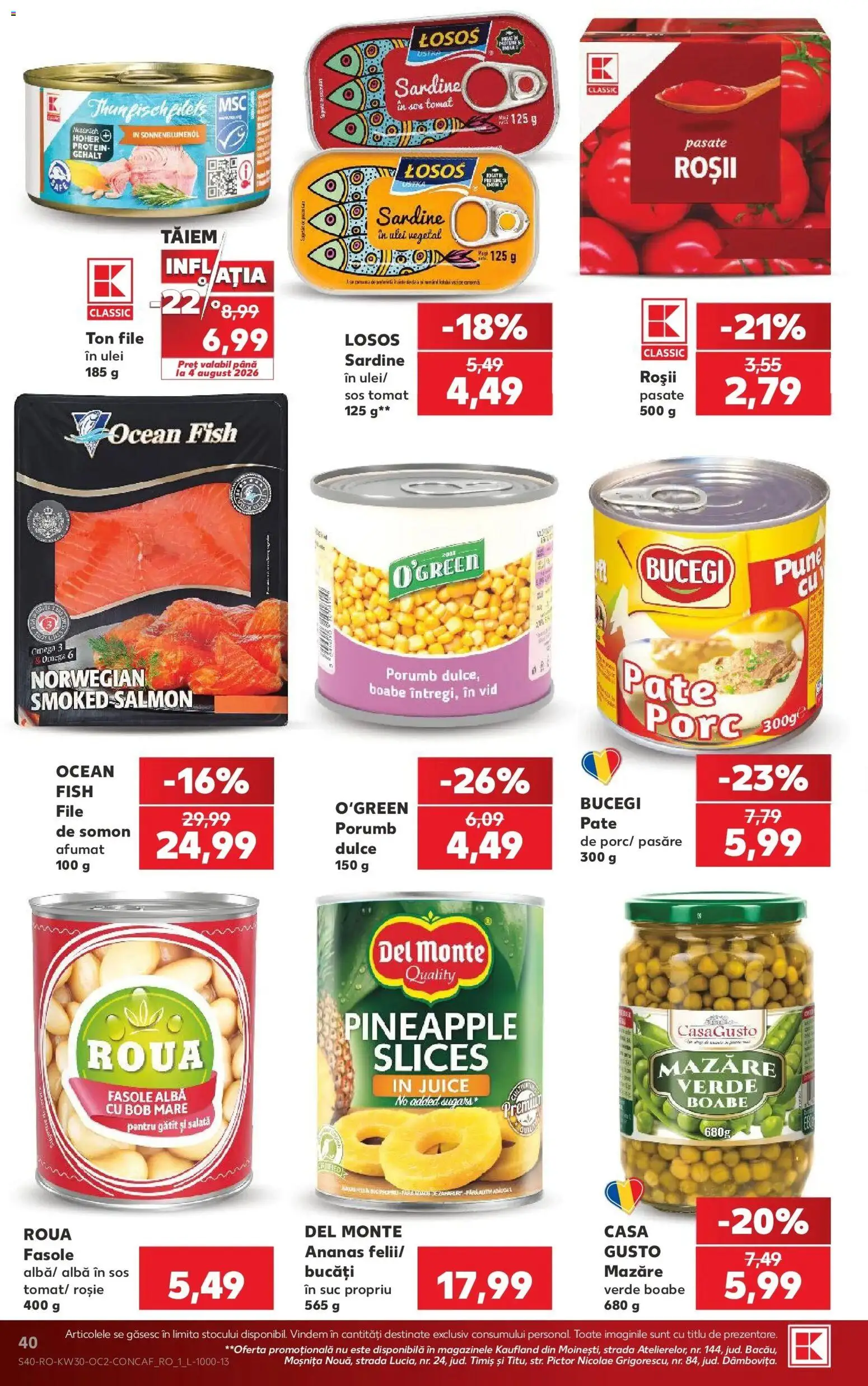 Catalog Kaufland 22 - 27 Iulie 2026 | Pagina 40 | Produse: Pate, Suc, Roșii, Fasole albă