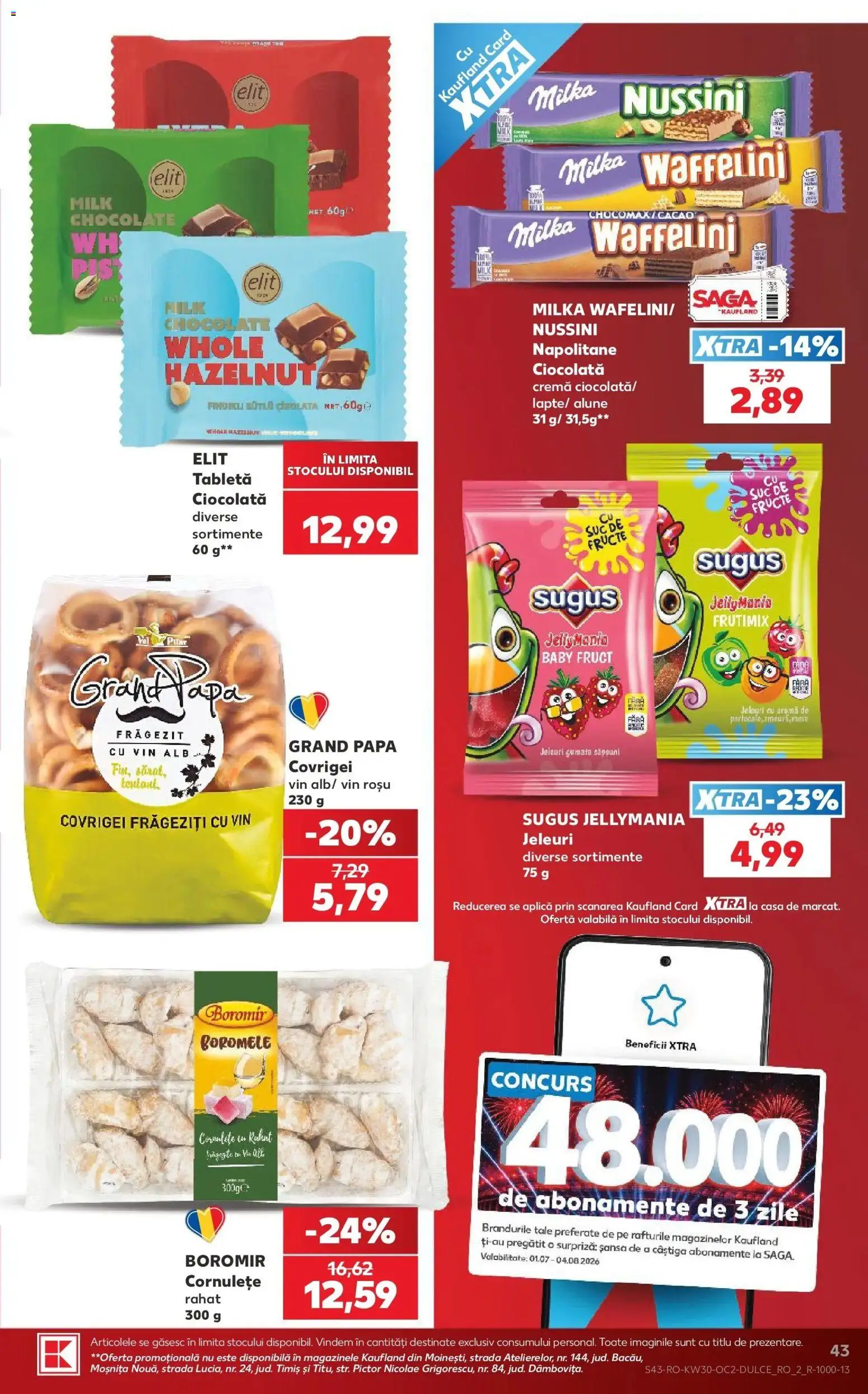 Catalog Kaufland 22 - 27 Iulie 2026 | Pagina 43 | Produse: Tabletă, Covrigei, Ciocolată, Căpșuni