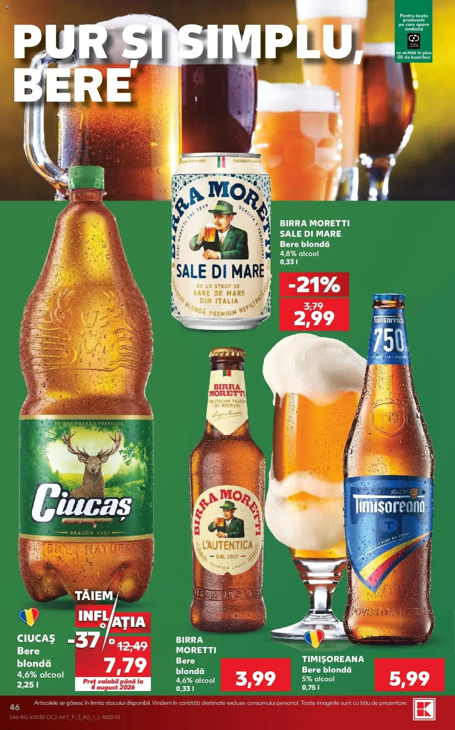 Catalog Kaufland 22 - 27 Iulie 2026 | Pagina 46 | Produse: Bere, Sare
