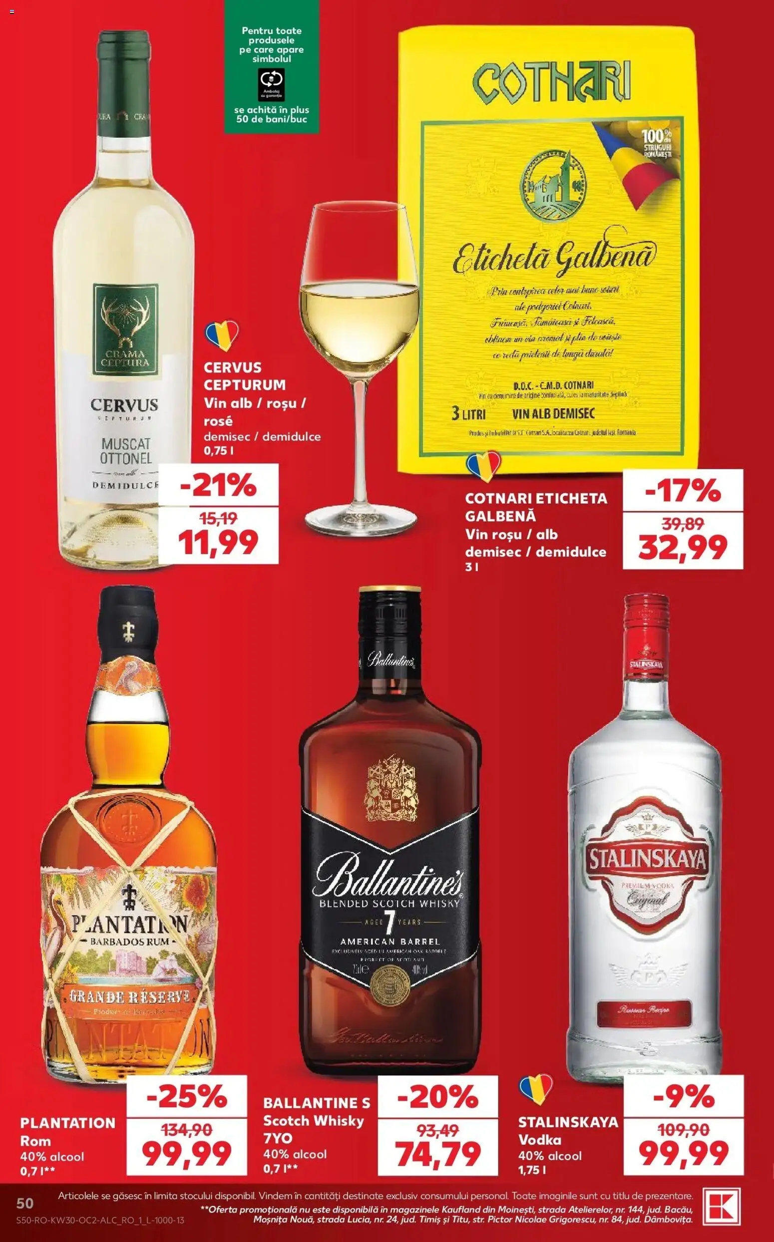Catalog Kaufland 22 - 27 Iulie 2026 | Pagina 50 | Produse: Vin, Vodka