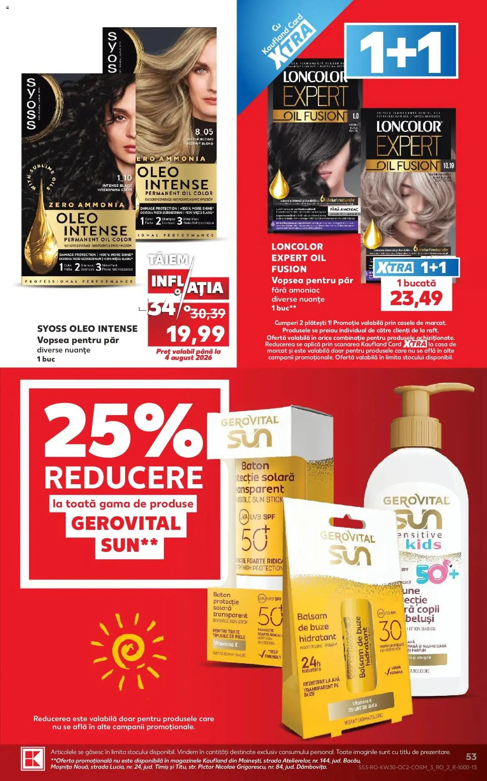 Catalog Kaufland 22 - 27 Iulie 2026 | Pagina 53 | Produse: Vopsea, Parfum, Unt, Apă