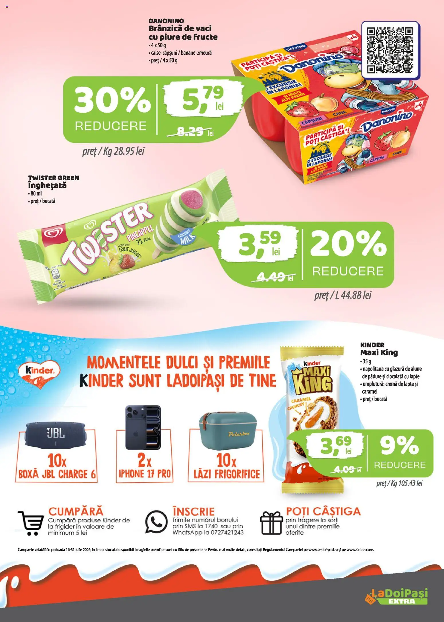 Catalog LaDoiPași 16 - 30 Iulie 2026 | Pagina 3 | Produse: Frigider, Lapte, Ciocolată, Înghețată