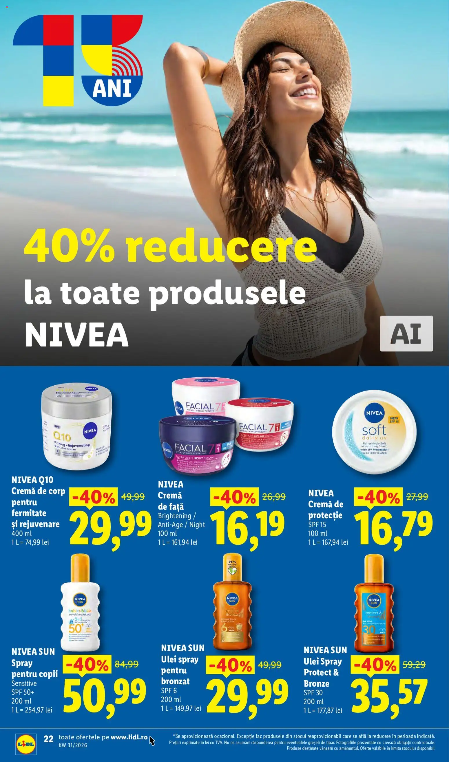Catalog LIDL 27 Iulie - 1 August 2026 | Pagina 22 | Produse: Body, Cremă, Ulei, Cremă de corp