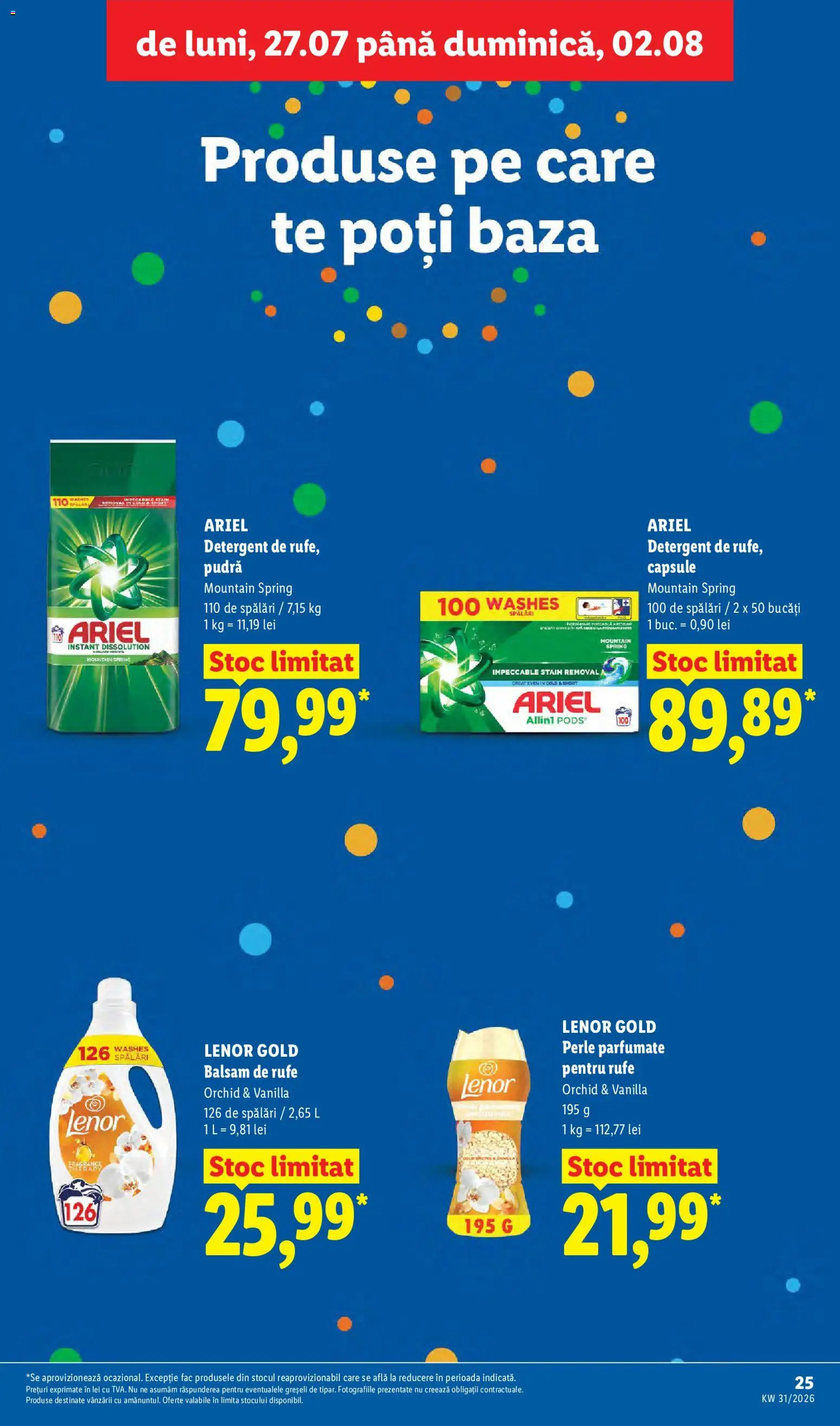 Catalog LIDL 27 Iulie - 1 August 2026 | Pagina 25 | Produse: Akrilik boya, Balsam, Detergent, Balsam de rufe