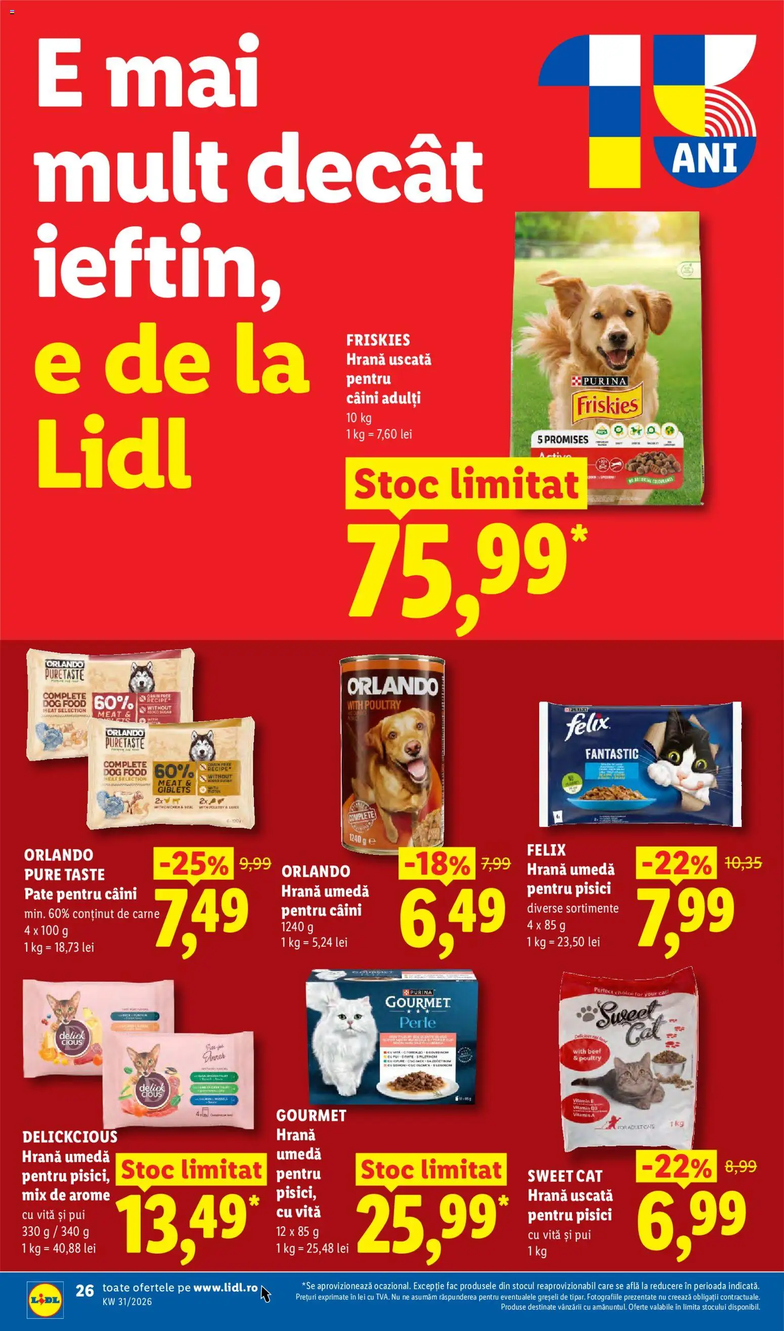 Catalog LIDL 27 Iulie - 1 August 2026 | Pagina 26 | Produse: Akrilik boya, Hacıyatmaz Kedi Oyuncağı, Pate