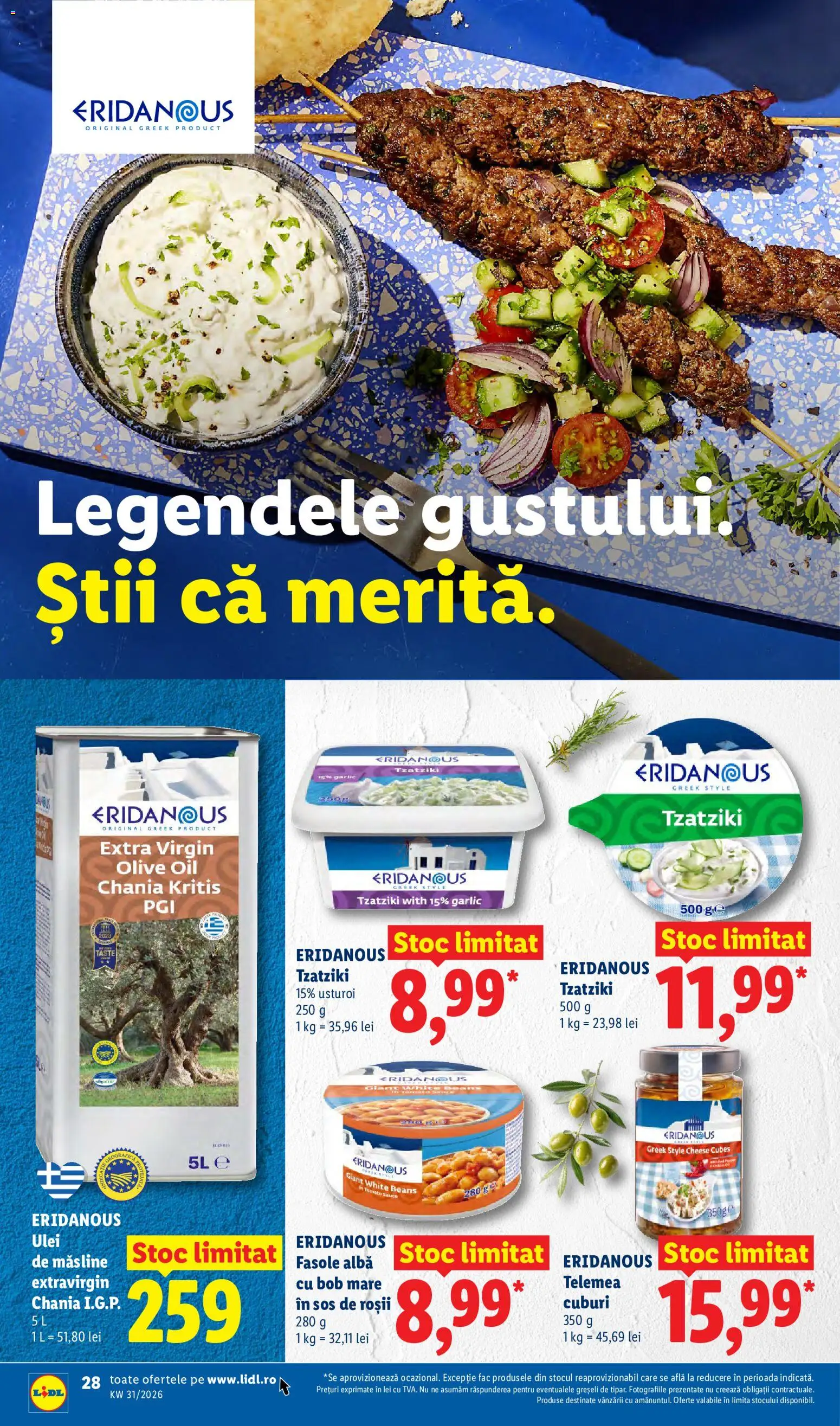 Catalog LIDL 27 Iulie - 1 August 2026 | Pagina 28 | Produse: Delgeç, Măsline, Ulei, Sos