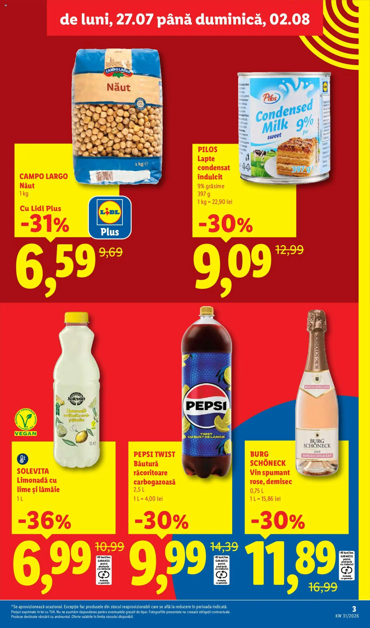 Catalog LIDL 27 Iulie - 1 August 2026 | Pagina 3 | Produse: Lime, Sıcak su torbası, Toplar, Lămâie