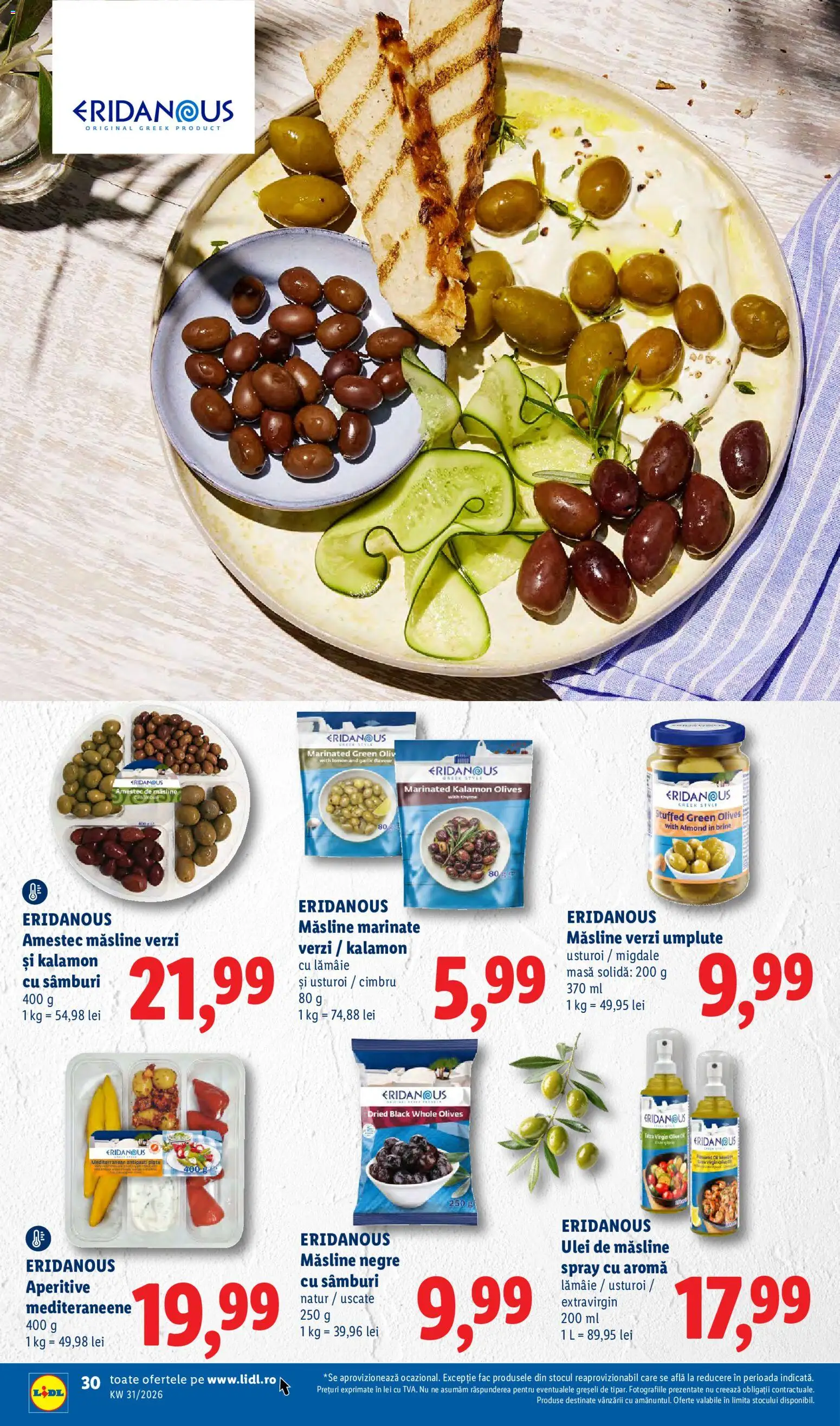 Catalog LIDL 27 Iulie - 1 August 2026 | Pagina 30 | Produse: Masă, Măsline, Migdale, Usturoi