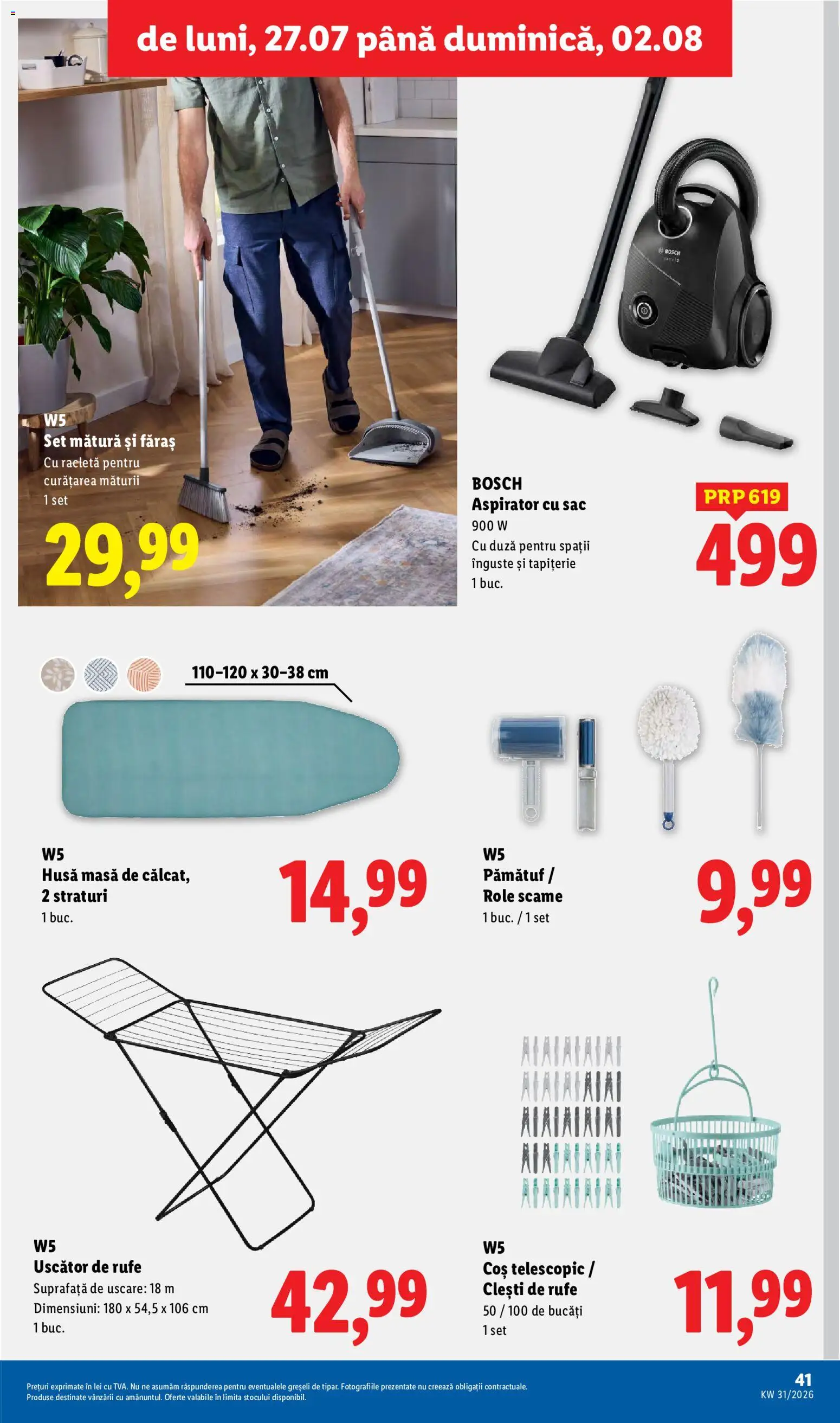 Catalog LIDL 27 Iulie - 1 August 2026 | Pagina 41 | Produse: Aspirator, Mătură, Coș, Role