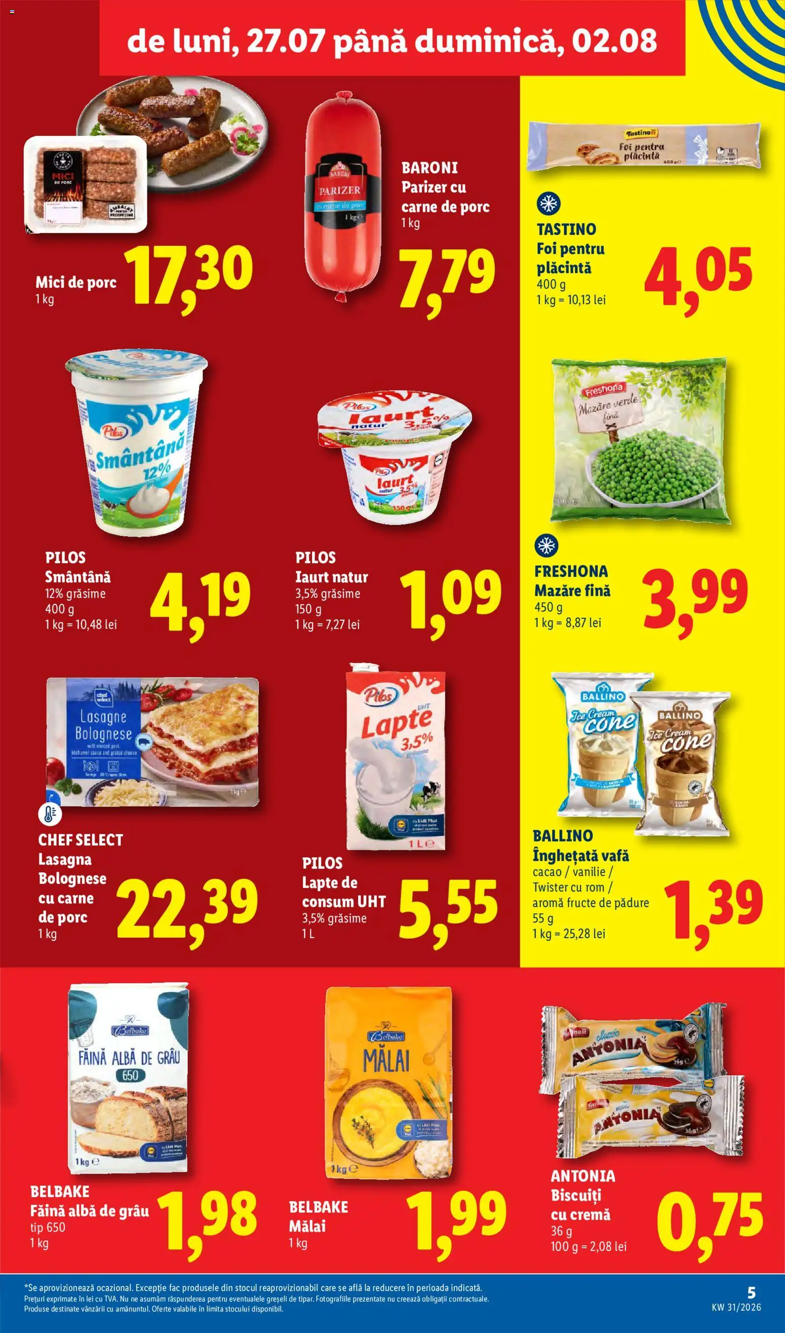 Catalog LIDL 27 Iulie - 1 August 2026 | Pagina 5 | Produse: Toplar, Iaurt, Rom, Cacao