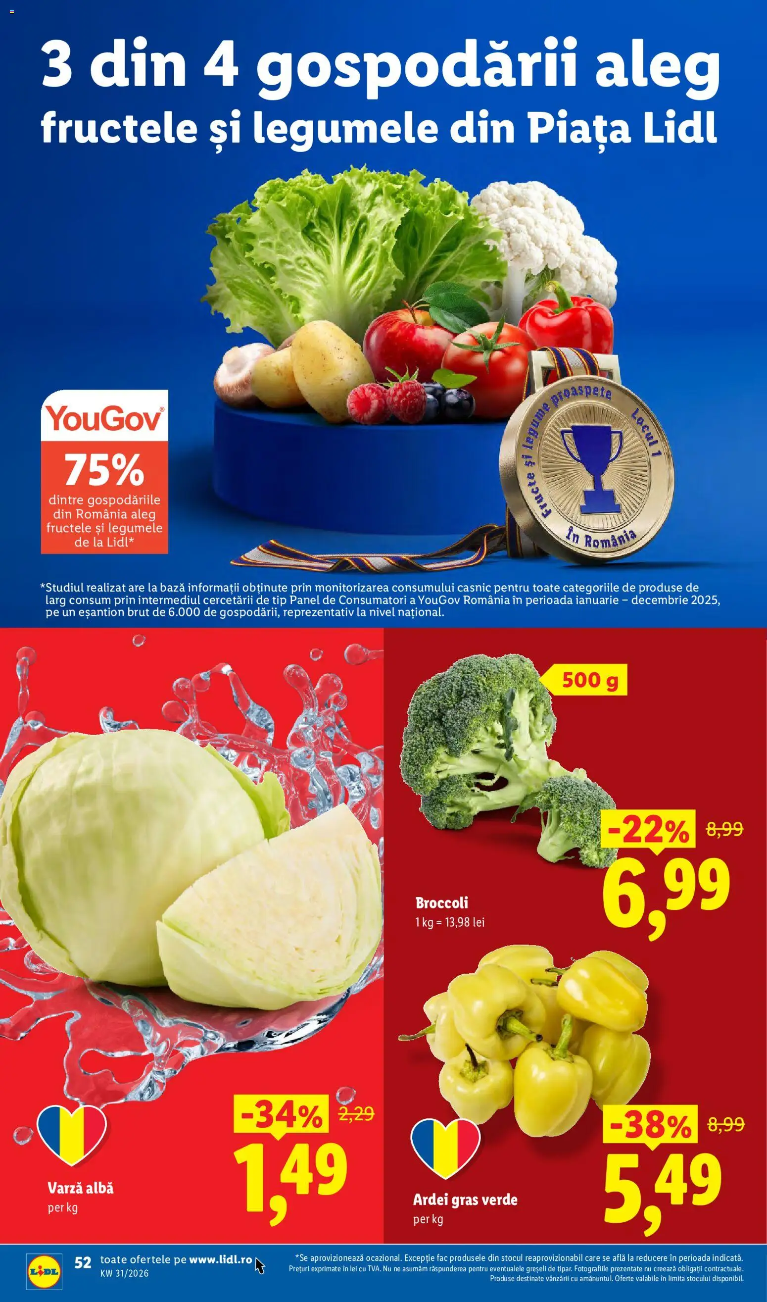 Catalog LIDL 27 Iulie - 1 August 2026 | Pagina 52 | Produse: Varză, Ardei