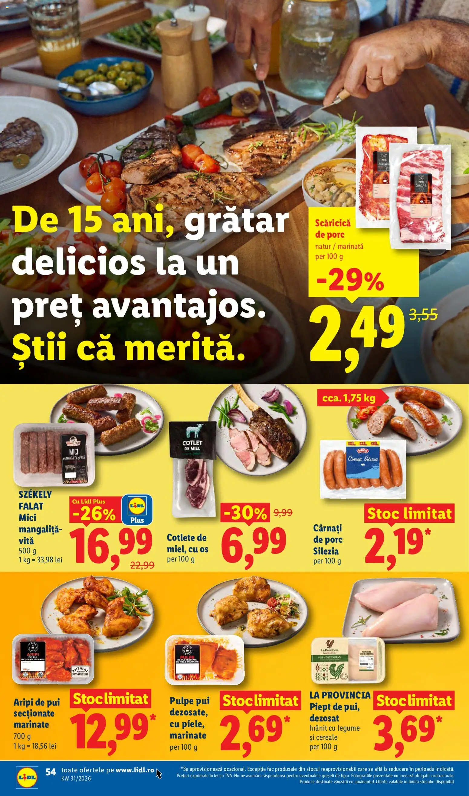 Catalog LIDL 27 Iulie - 1 August 2026 | Pagina 54 | Produse: Grătar, Hacıyatmaz Kedi Oyuncağı, Mici, Cârnați