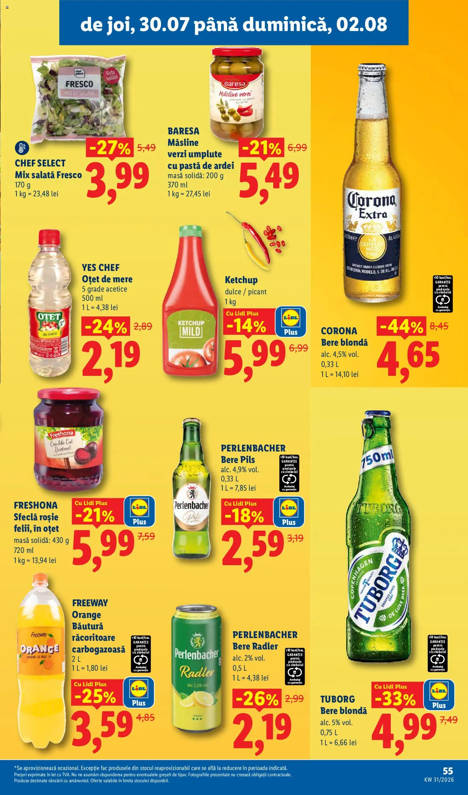 Catalog LIDL 27 Iulie - 1 August 2026 | Pagina 55 | Produse: Masă, Ardei, Klozet koku giderici, Salată
