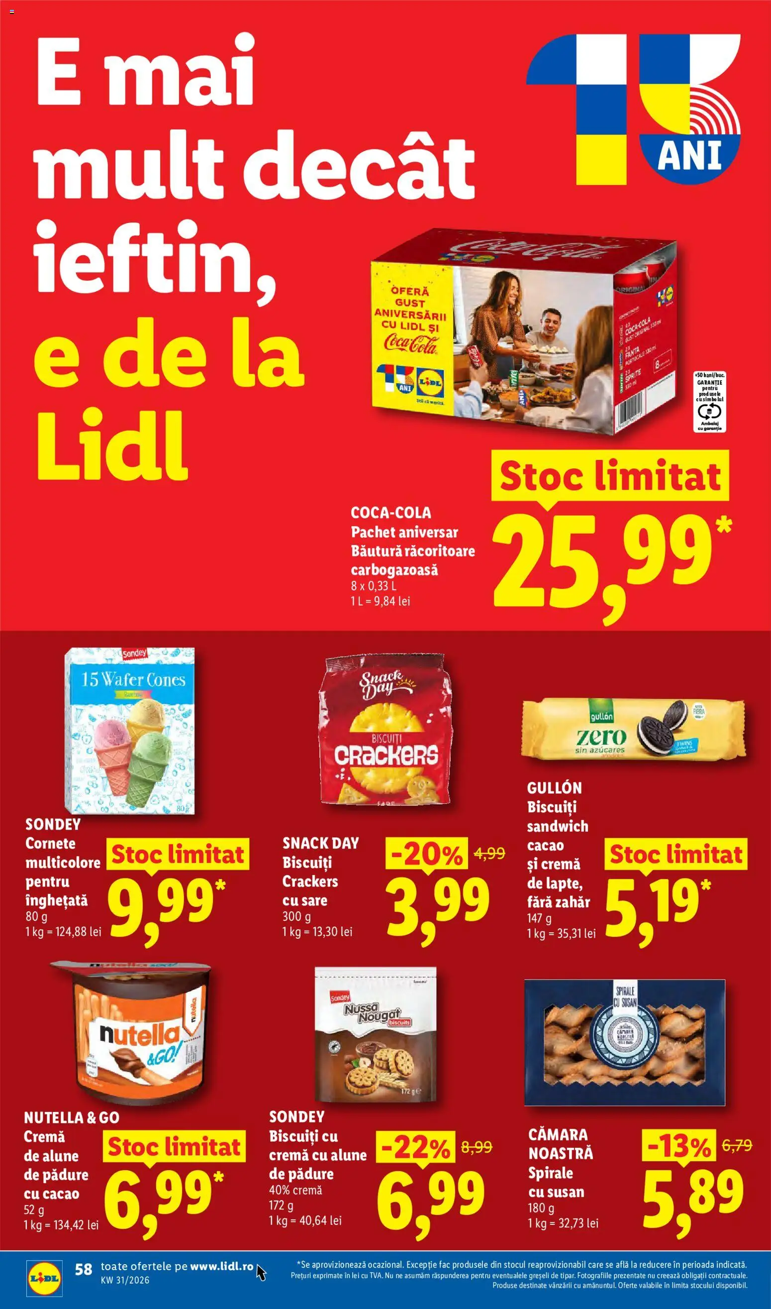 Catalog LIDL 27 Iulie - 1 August 2026 | Pagina 58 | Produse: Amerikan servis, Cremă, Biscuiți, Zahăr