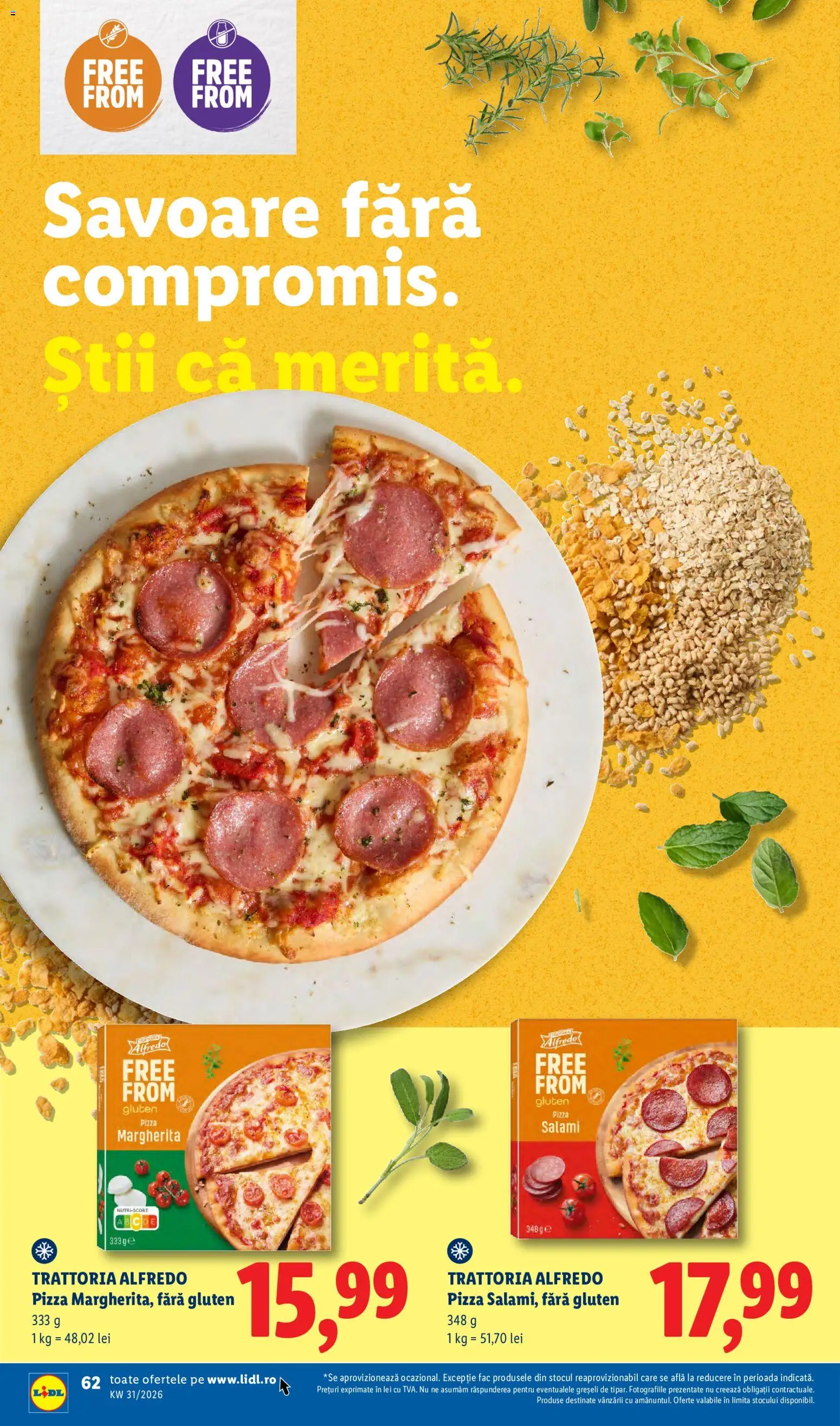 Catalog LIDL 27 Iulie - 1 August 2026 | Pagina 62 | Produse: Pizza