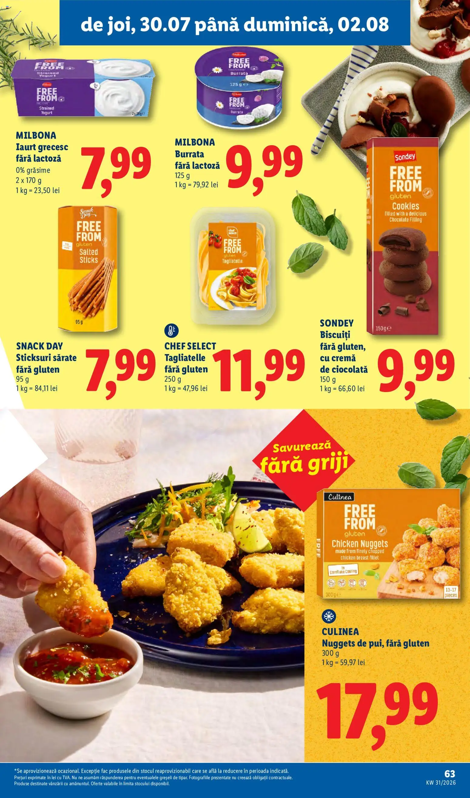 Catalog LIDL 27 Iulie - 1 August 2026 | Pagina 63 | Produse: Çift taraflı üst, Iaurt, Cremă, Ciocolată