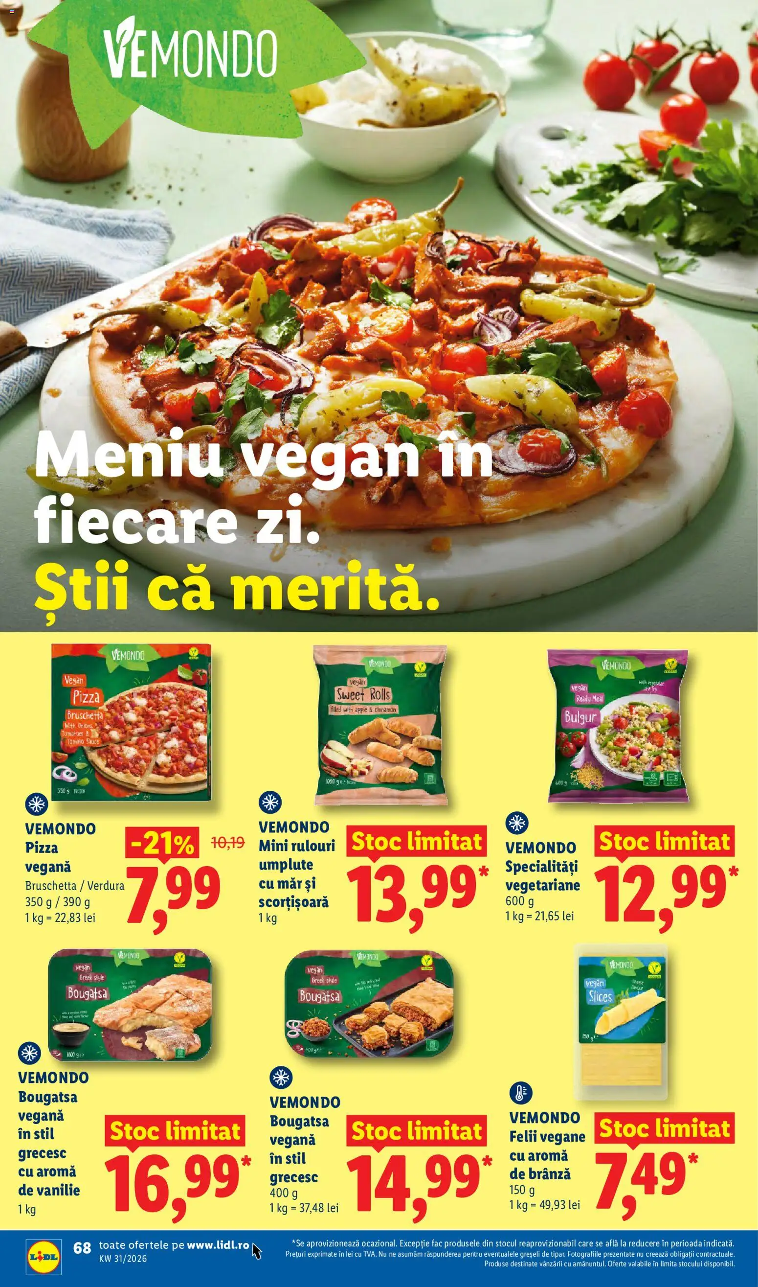 Catalog LIDL 27 Iulie - 1 August 2026 | Pagina 68 | Produse: Delgeç, Brânză, Apple, Pizza