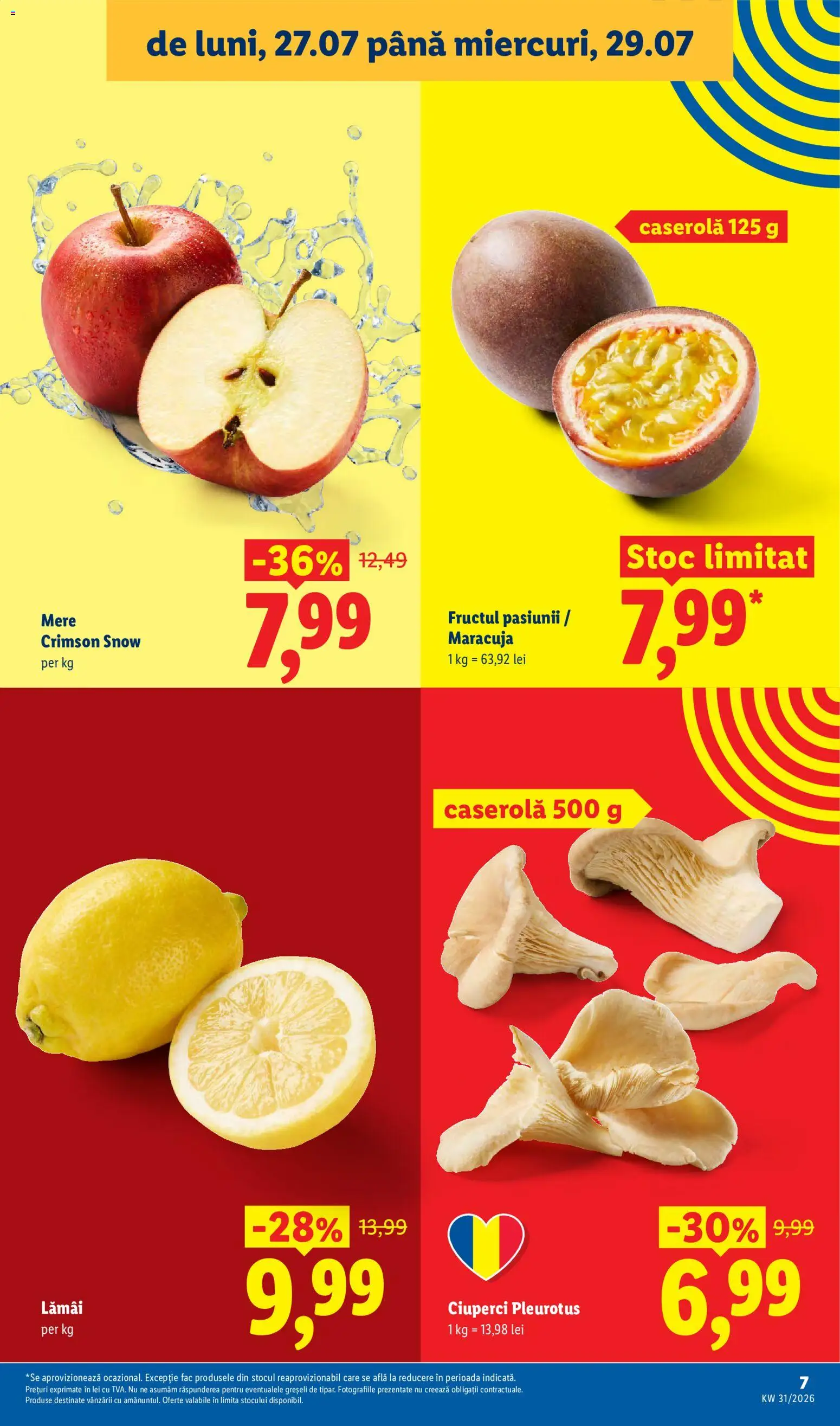Catalog LIDL 27 Iulie - 1 August 2026 | Pagina 7 | Produse: Ciuperci, Mere