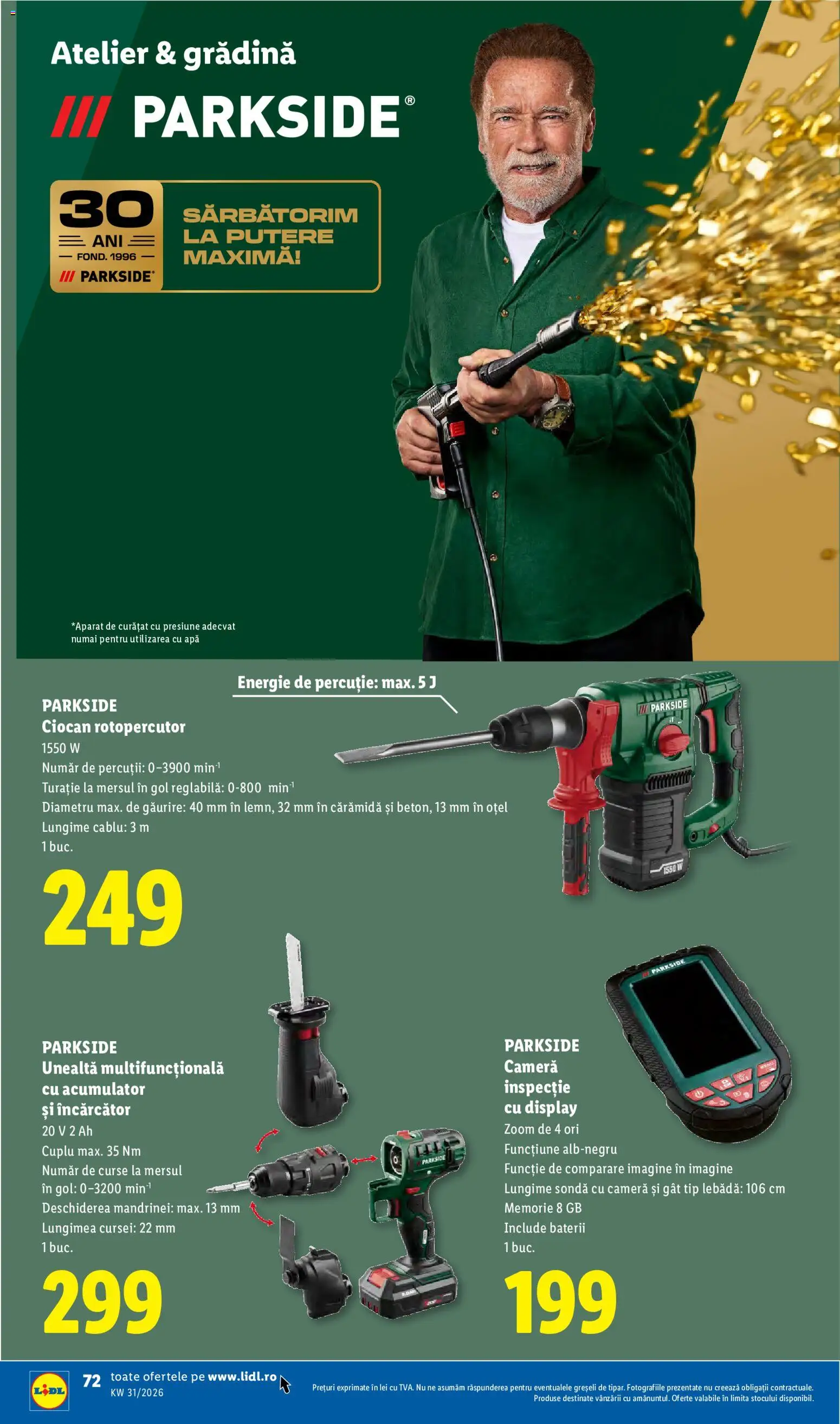 Catalog LIDL 27 Iulie - 1 August 2026 | Pagina 72 | Produse: Cameră, Ciocan rotopercutor, Baterii, Apă