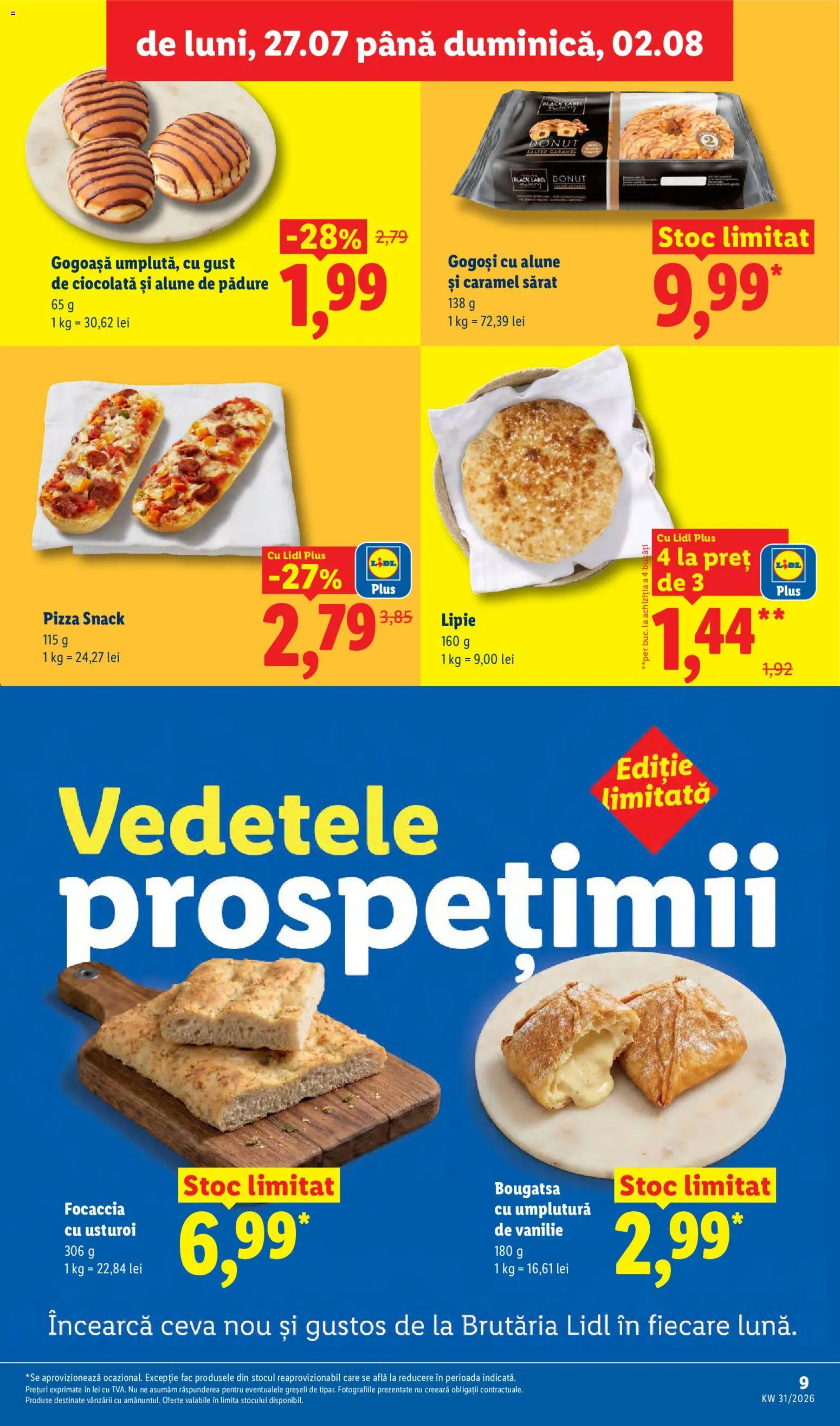 Catalog LIDL 27 Iulie - 1 August 2026 | Pagina 9 | Produse: Divan, Alune, Snack pizza, Gogoși