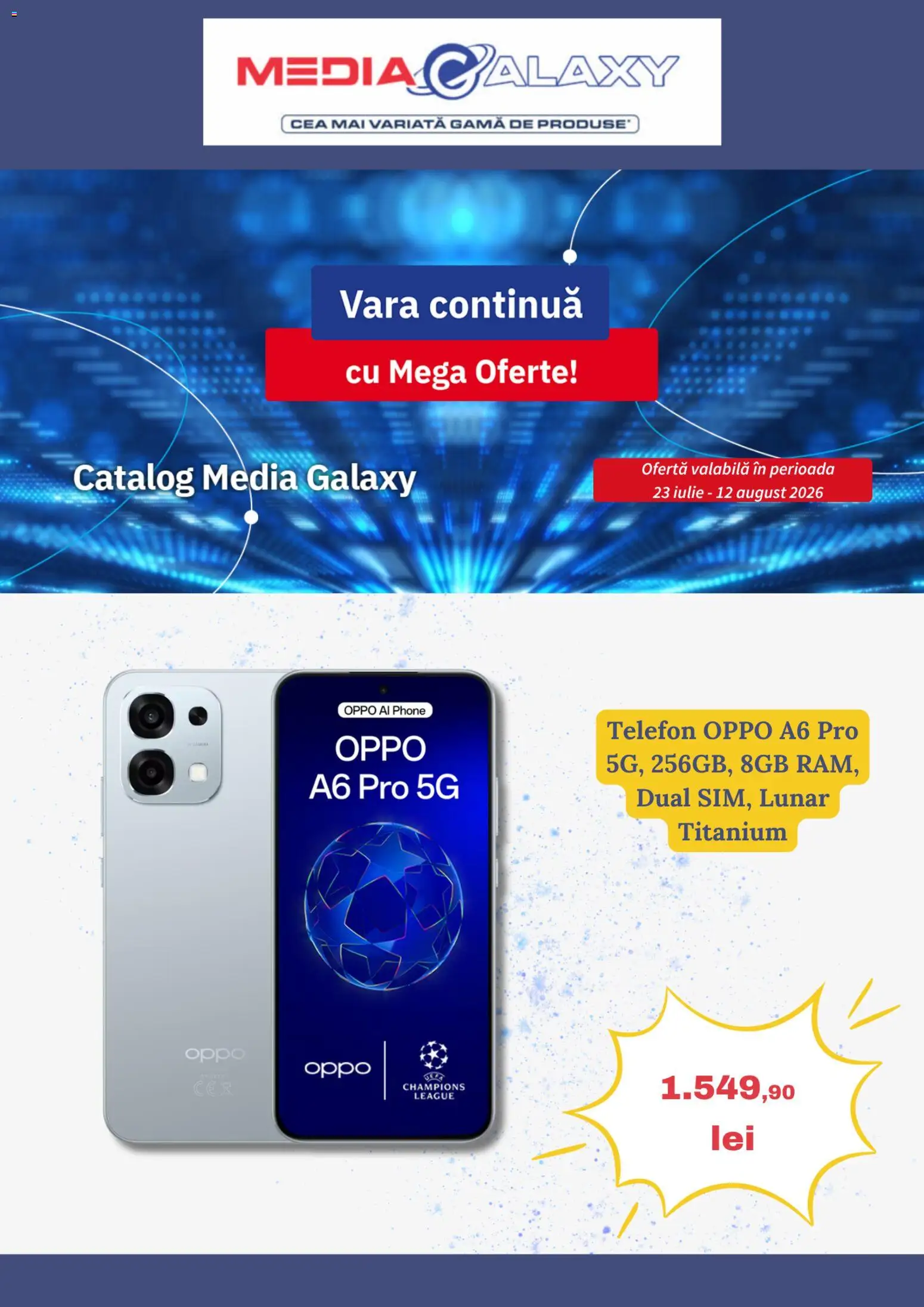 Catalog Media Galaxy 23 Iulie - 11 August 2026 | Pagina 1 | Produse: Telefon