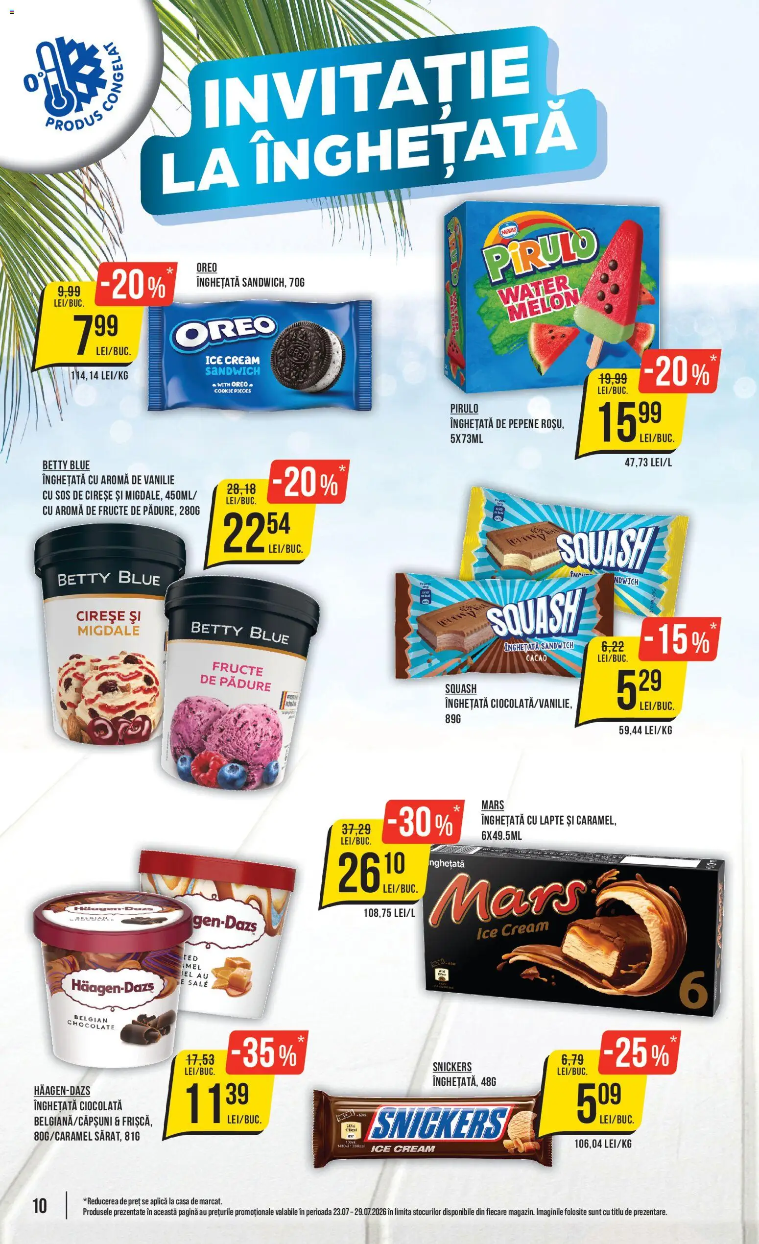 Catalog Mega Image 23 - 28 Iulie 2026 | Pagina 10 | Produse: Migdale, Ciocolată, Înghețată, Sos