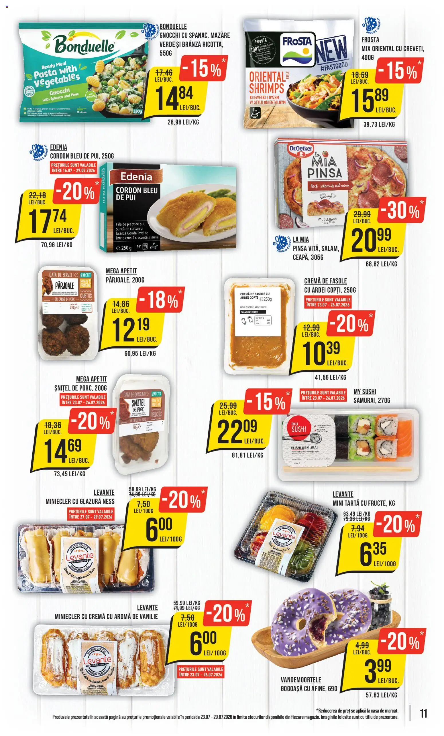 Catalog Mega Image 23 - 28 Iulie 2026 | Pagina 11 | Produse: Delgeç, Sushi, Cordon bleu, Brânză