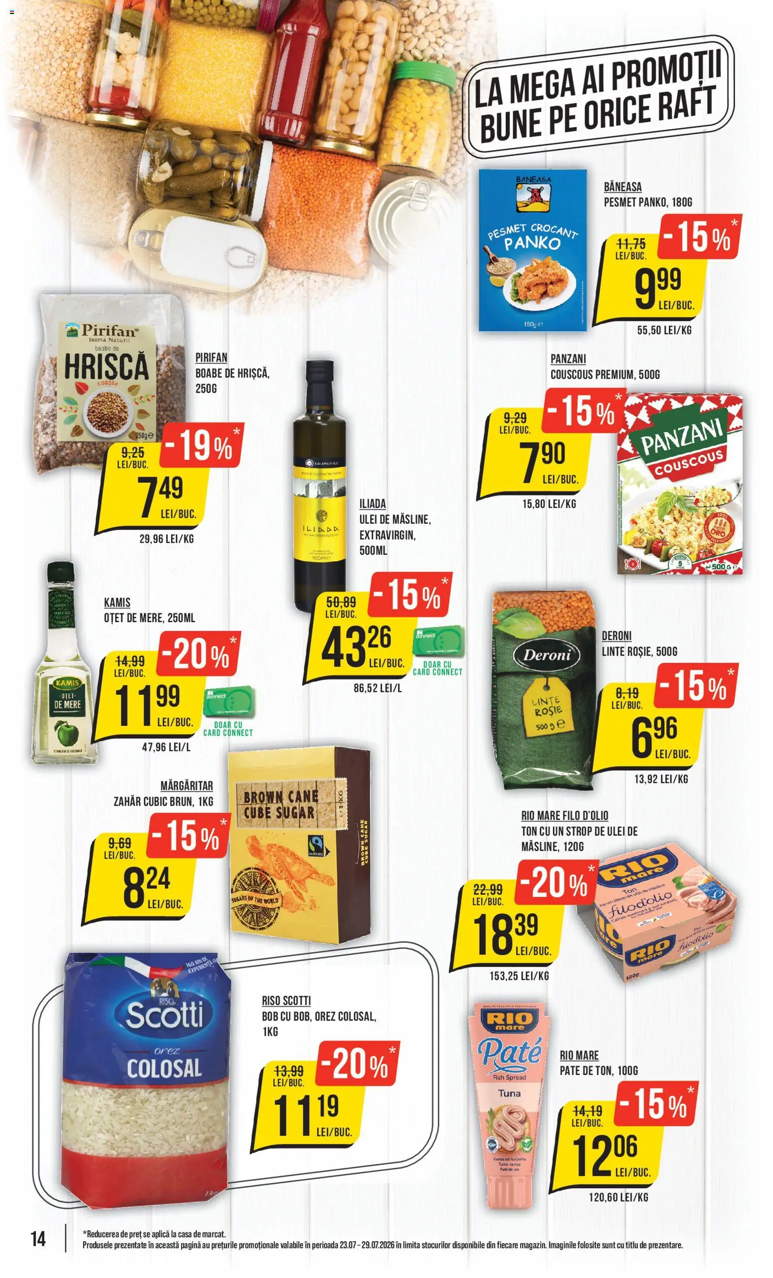 Catalog Mega Image 23 - 28 Iulie 2026 | Pagina 14 | Produse: Pate, Oțet, Mere, Zahăr