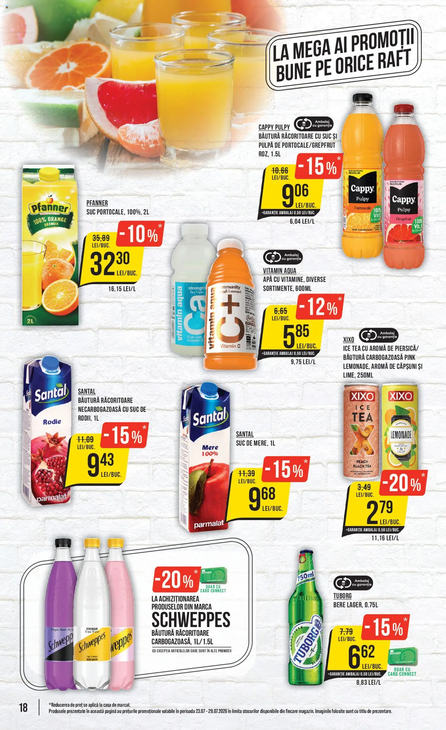 Catalog Mega Image 23 - 28 Iulie 2026 | Pagina 18 | Produse: Raft, Suc, Portocale, Apă